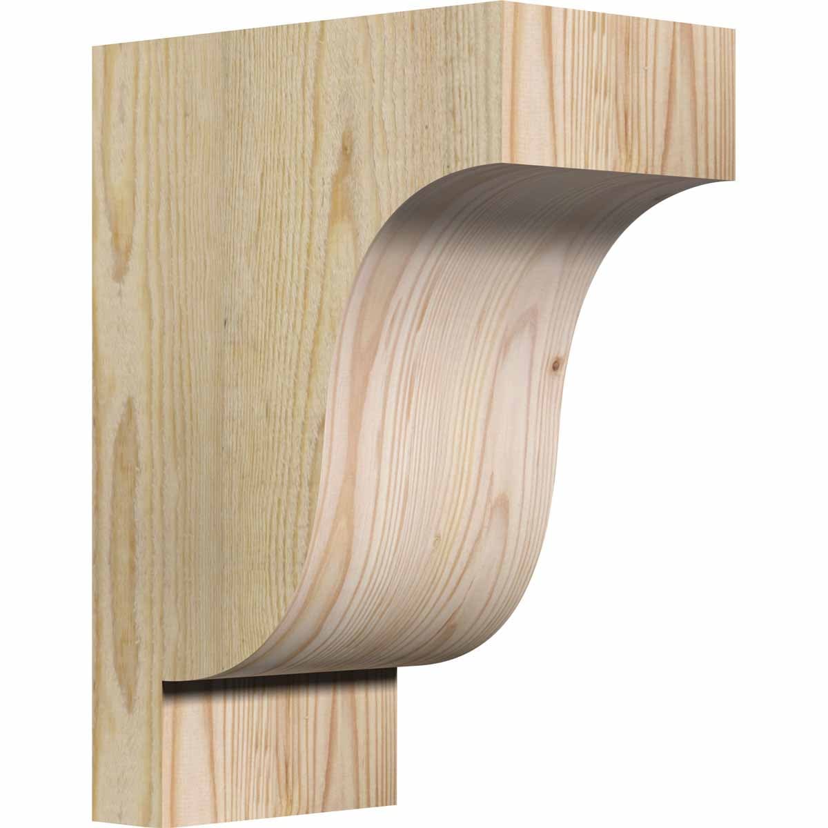 Ekena Millwork COR06X10X14NEW00RDF 6-in x 10-in x 14-in Newport Unfinished Douglas fir Wood Paintable/Stainable Corbel