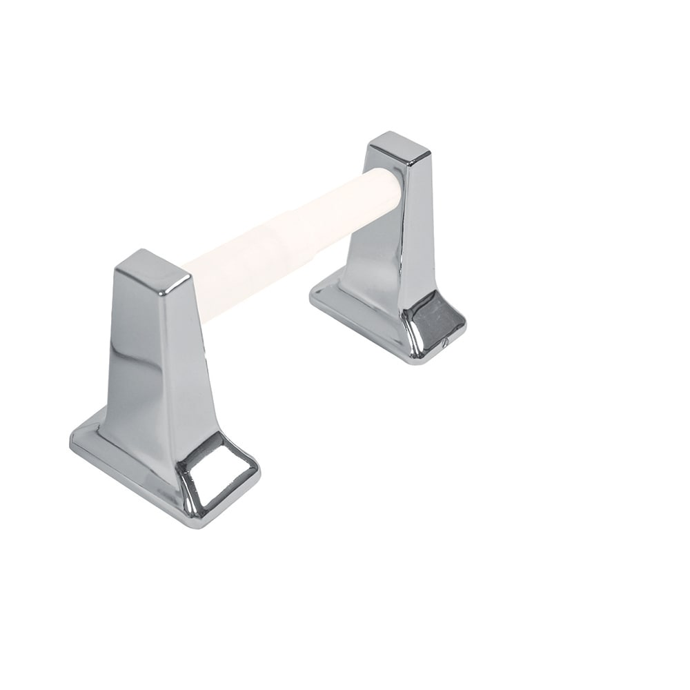 LPS 537816 Chrome Plated Wall mount Double post Toilet Paper Holder 1 -Rolls with Storage