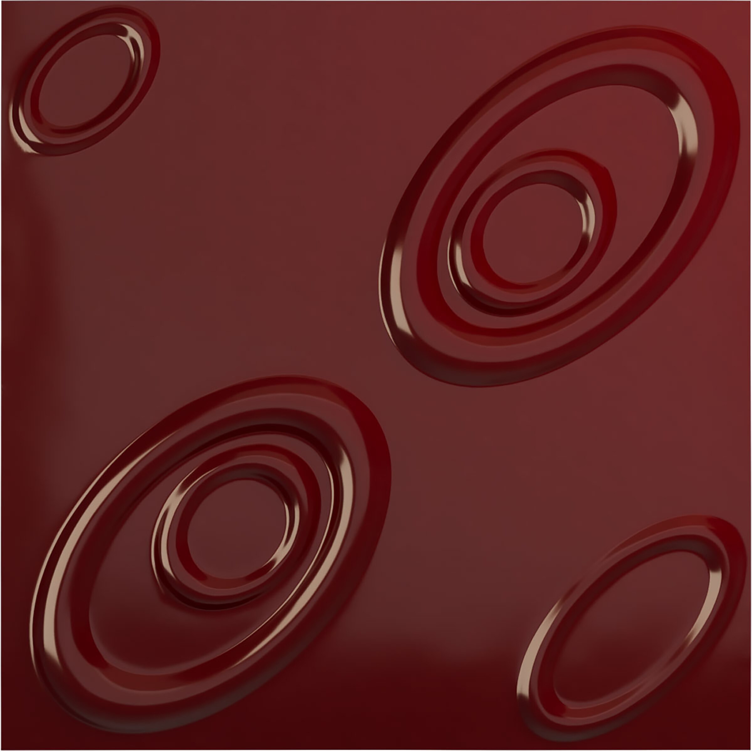 Ekena Millwork WP20X20MAHML 19-5/8-in x 19-5/8-in Embossed Paintable/Stainable Red PVC Wall Panel (