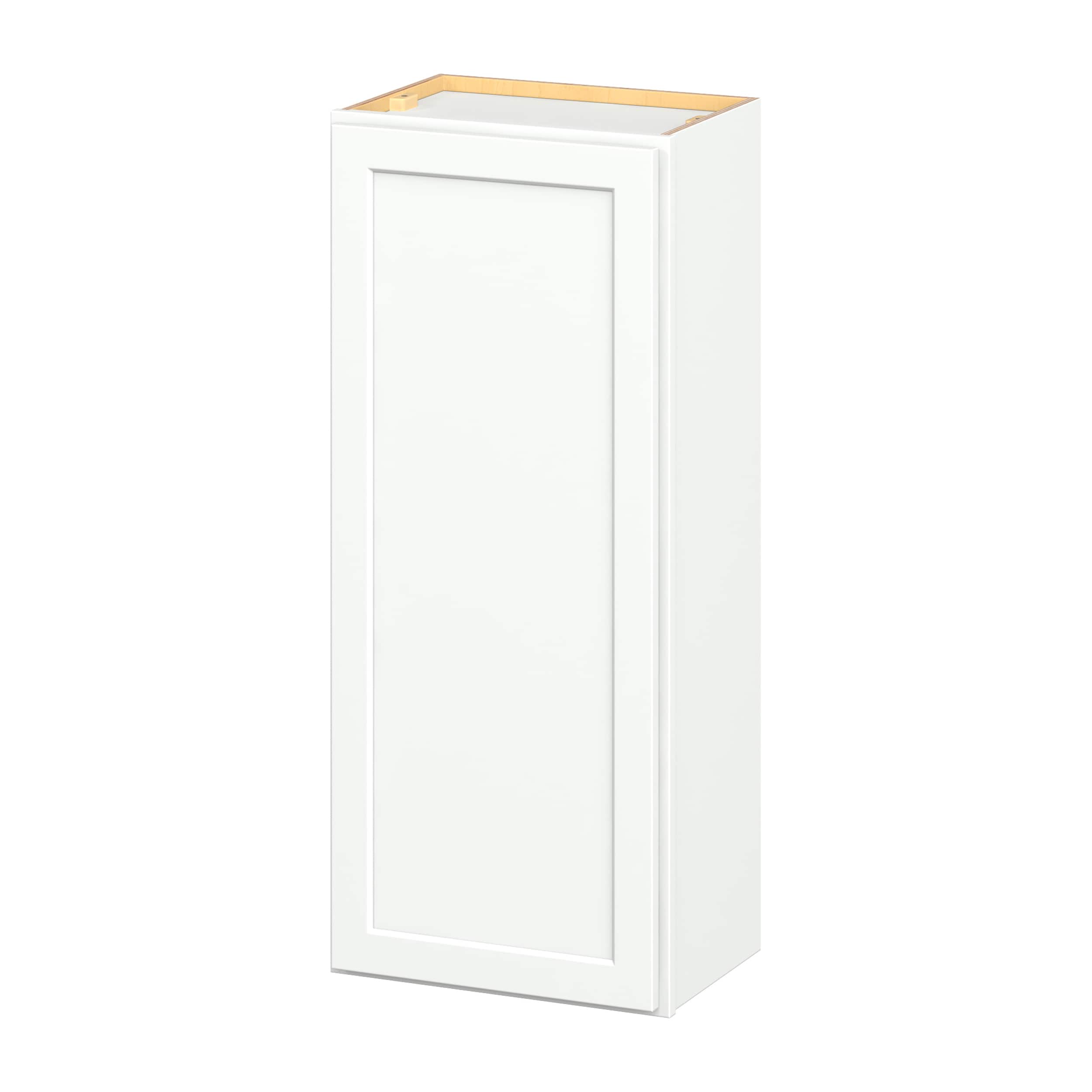 Hugo&Borg W1842(L/R)-GL PRO Glendale 18-in W x 42-in H x 12-in D Pure White Wall Ready to assemble Plywood Cabinet (Recessed Panel Shaker)