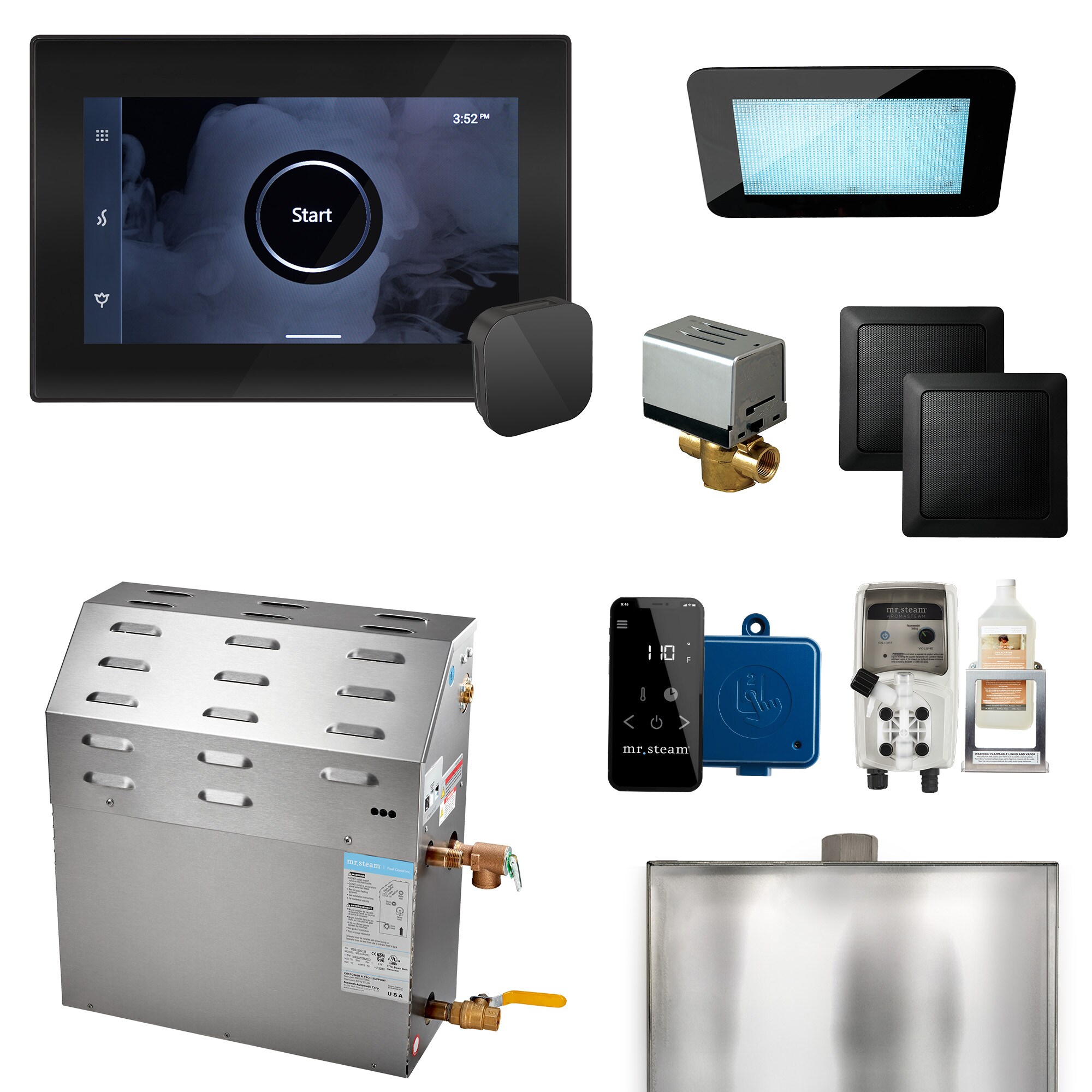Mr. Steam 10C1ANIABEH 10000-watt Black Matte Black Steam Generator Control Kit