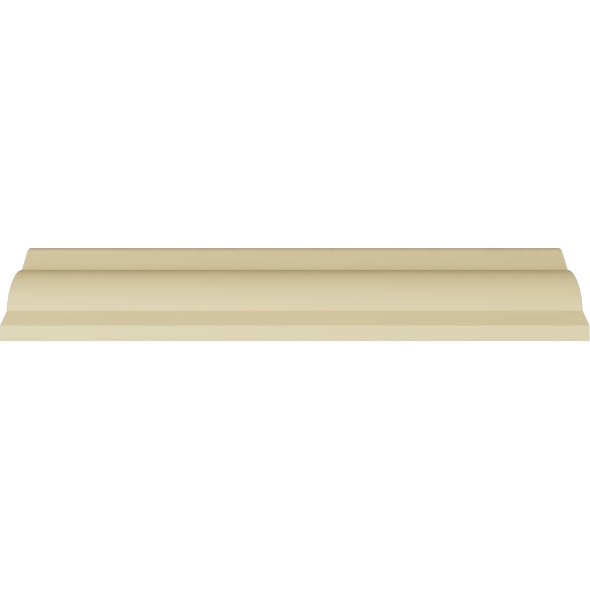 Primed White Polyurethane Egg and Dart Crown Moulding