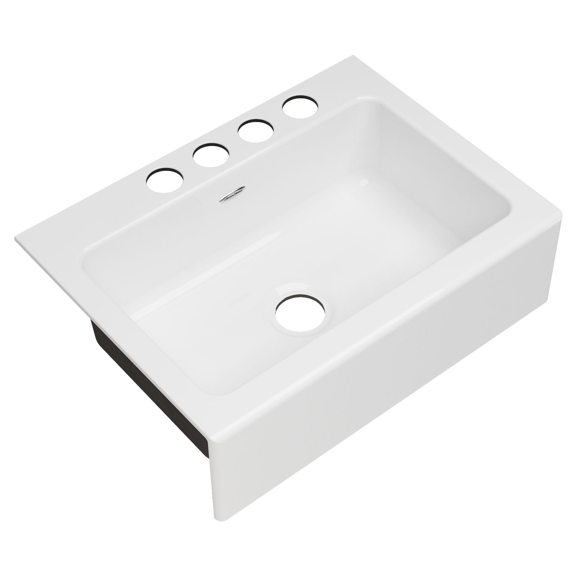 Delancey 30'' Brilliant White Cast Iron Farmhouse Kitchen Sink