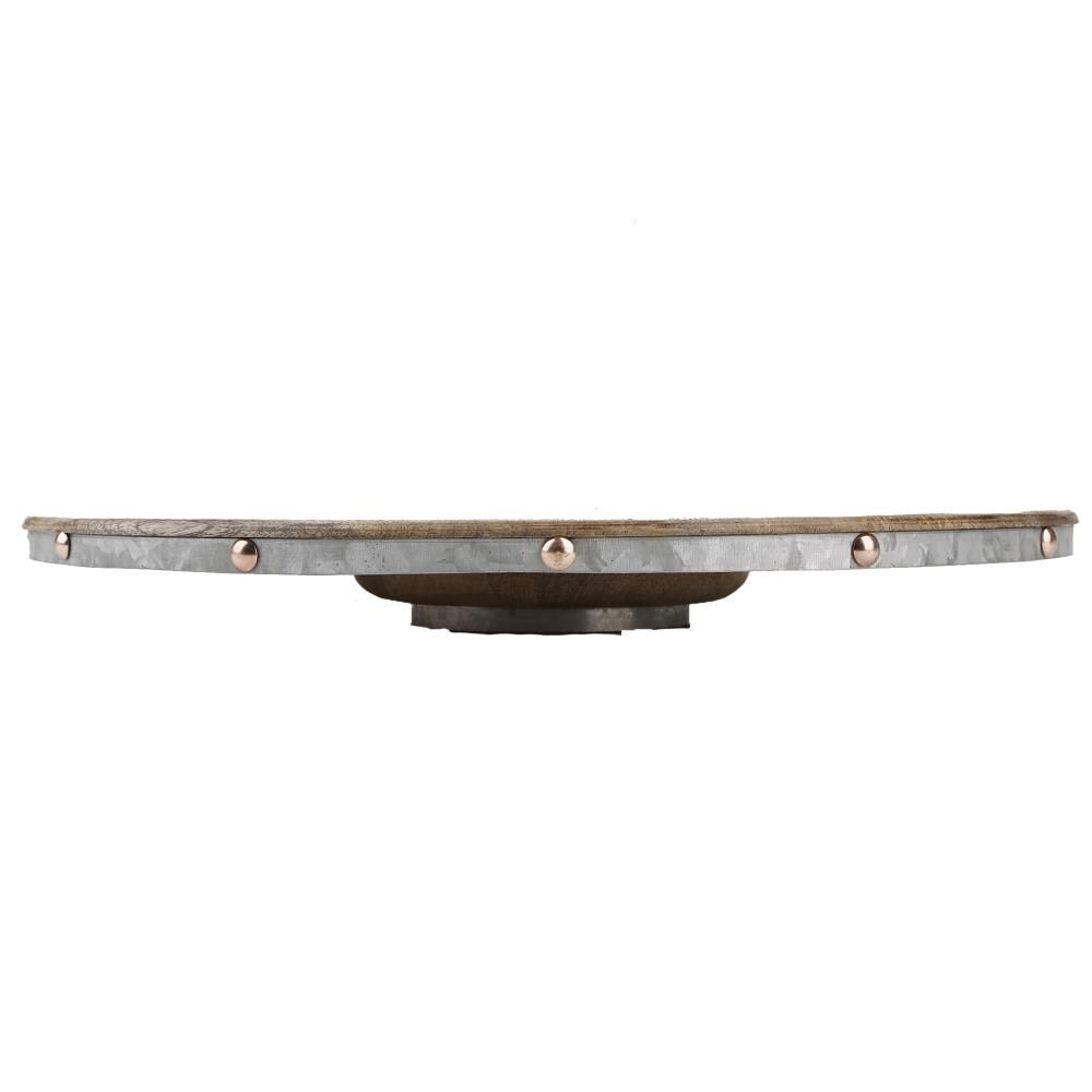 Mind Reader WOODSU-BRN Brown Wood Full circle Tabletop Lazy Susan