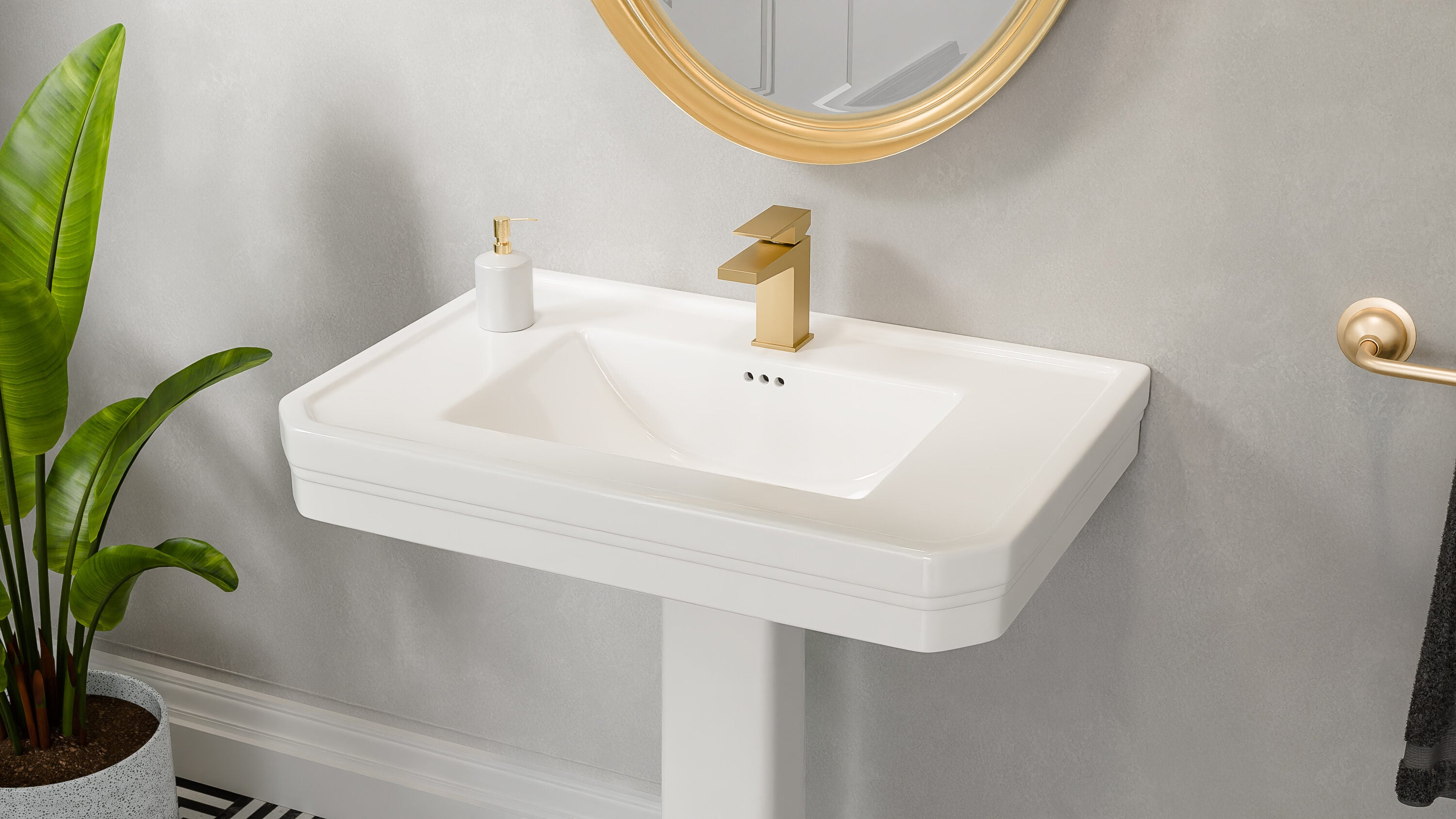 DreamLine PSAQ323235100 Complete-Pedestal-Lavatories - View #3