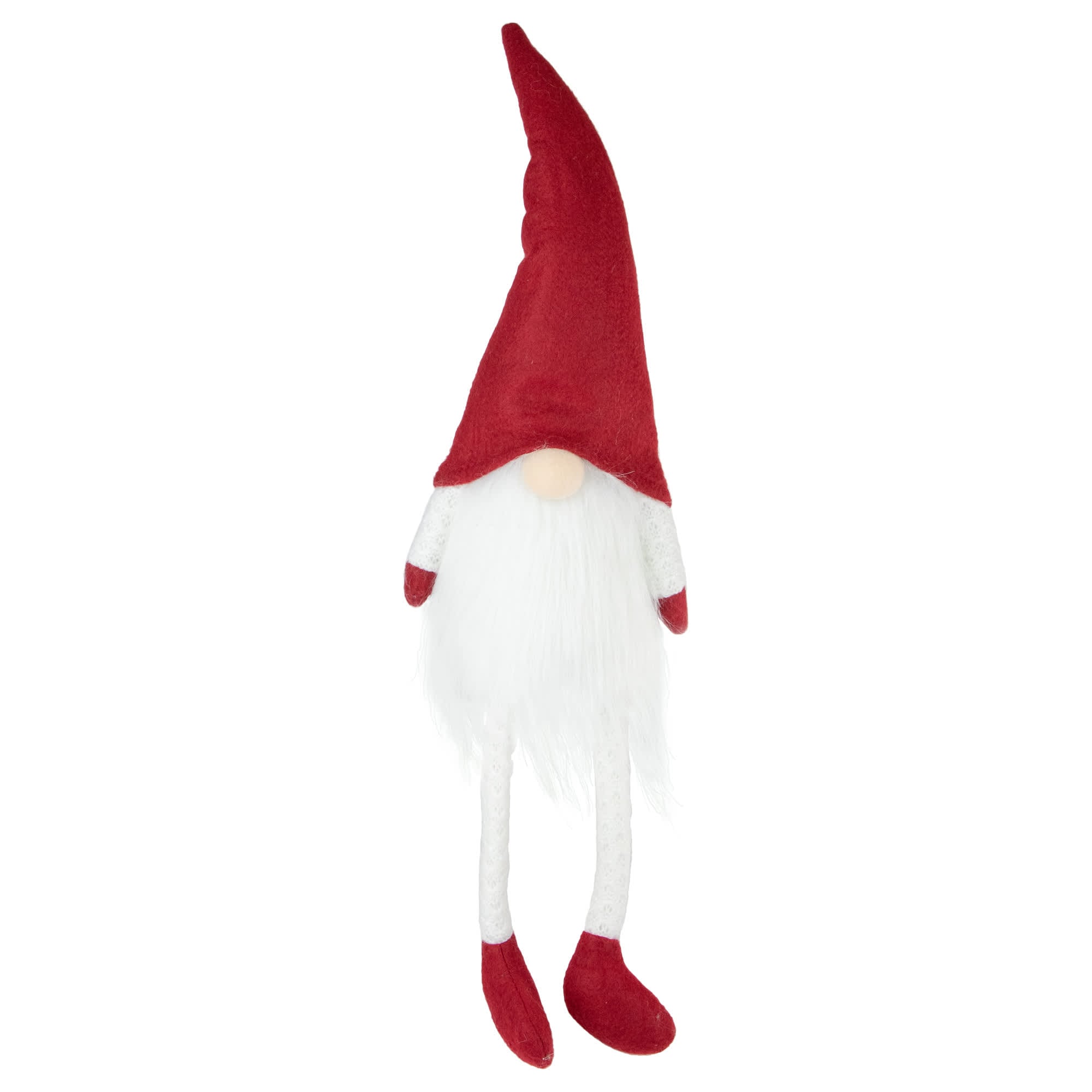 Northlight Lighted Sitting Gnome with Dangling Legs Christmas Decoration - 20 inch