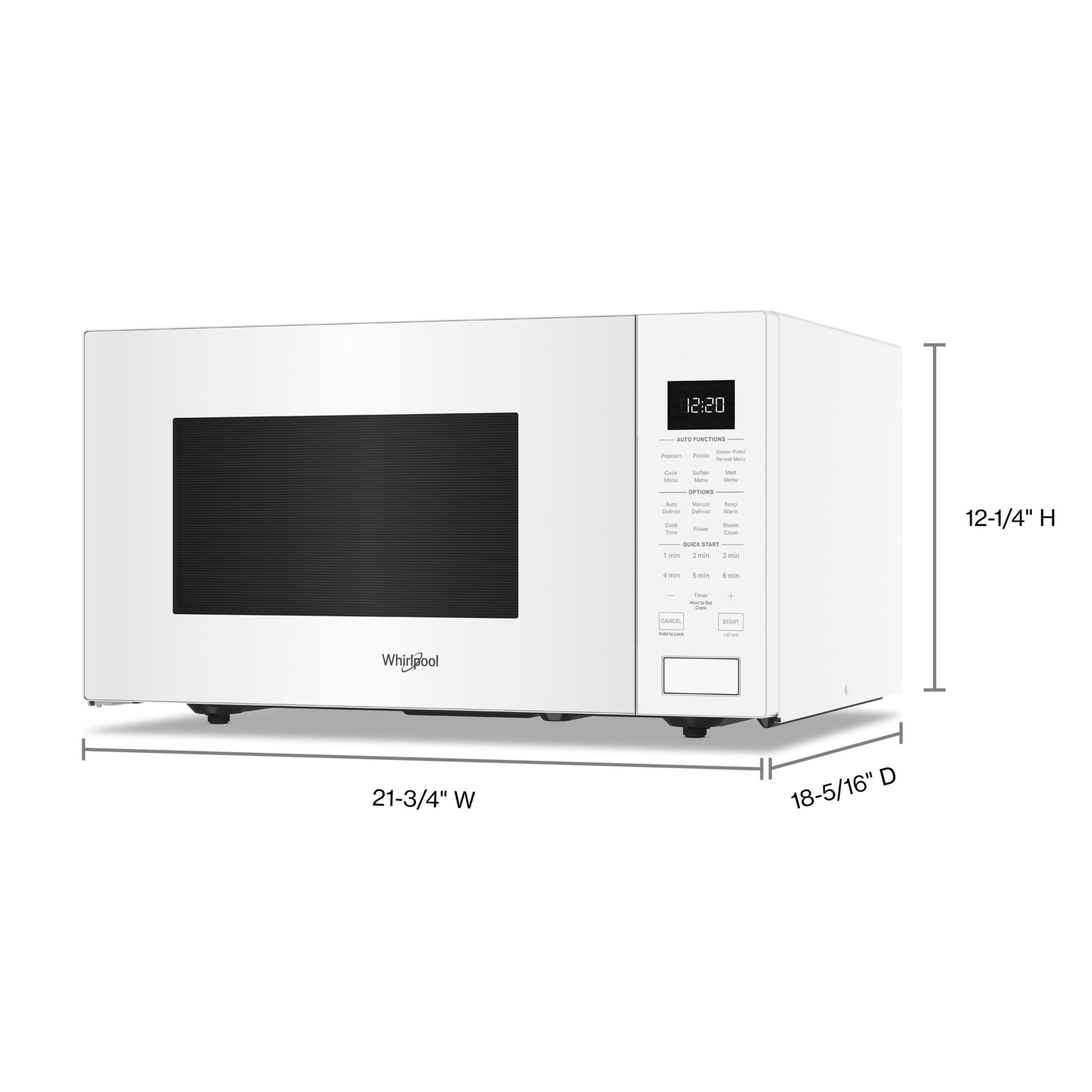 Whirlpool 1.6-cu ft 1200-Watt Sensor Cooking Controls Countertop Microwave  (White) at