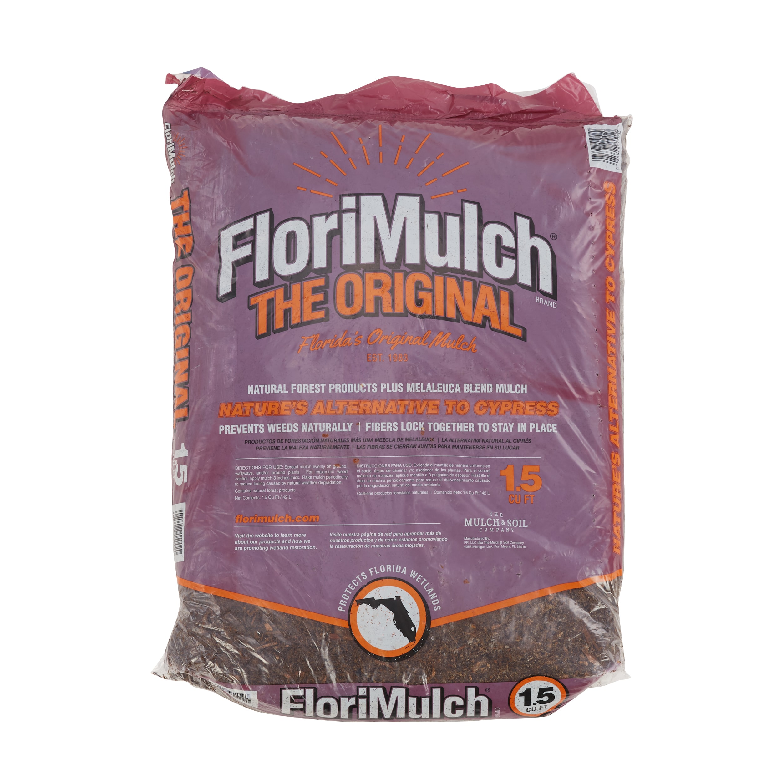 FloriMulch 1.5cu ft Natural Melaleuca Mulch in the Bagged Mulch