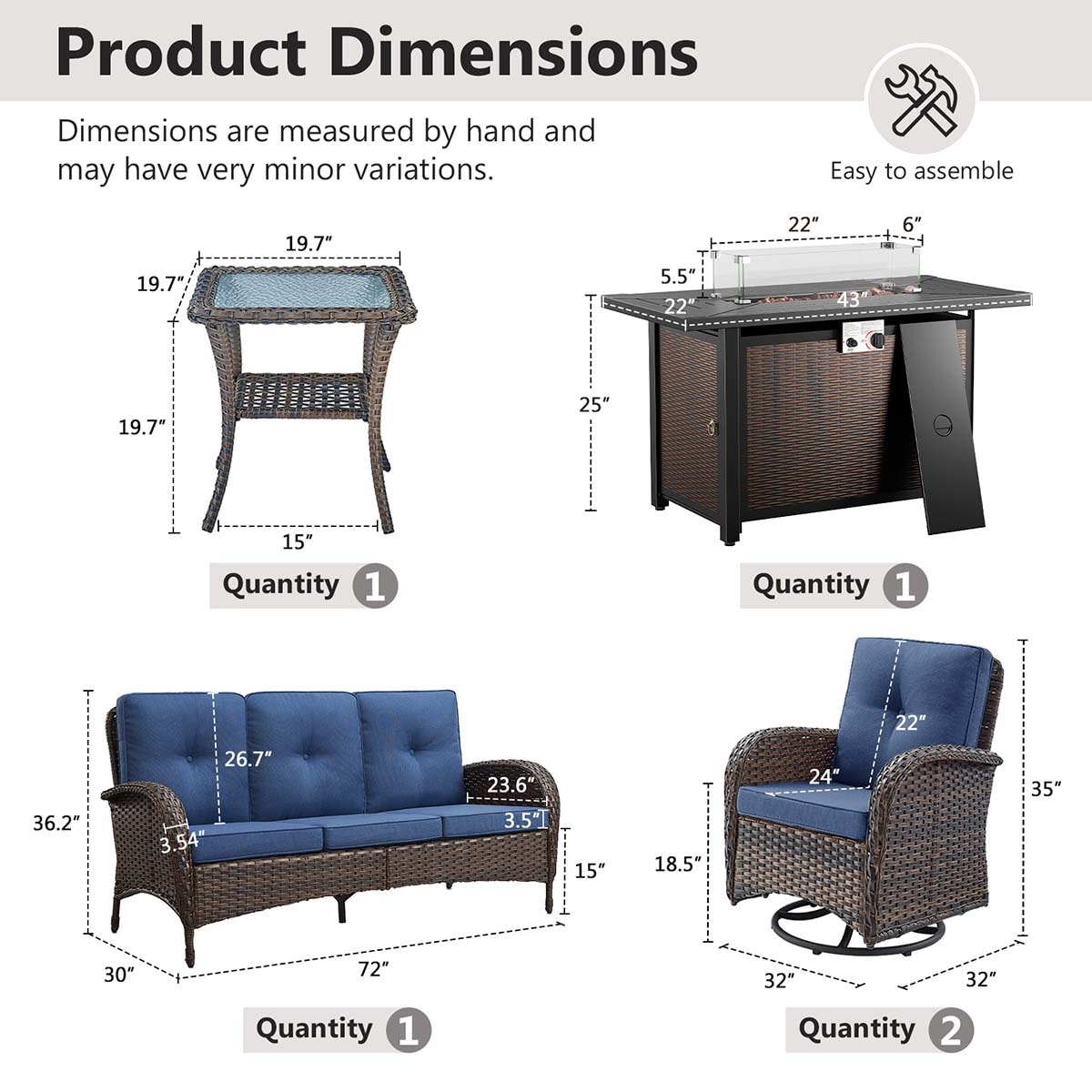 Rilyson FS114085002-1 Patio-Conversation-Sets - View #4