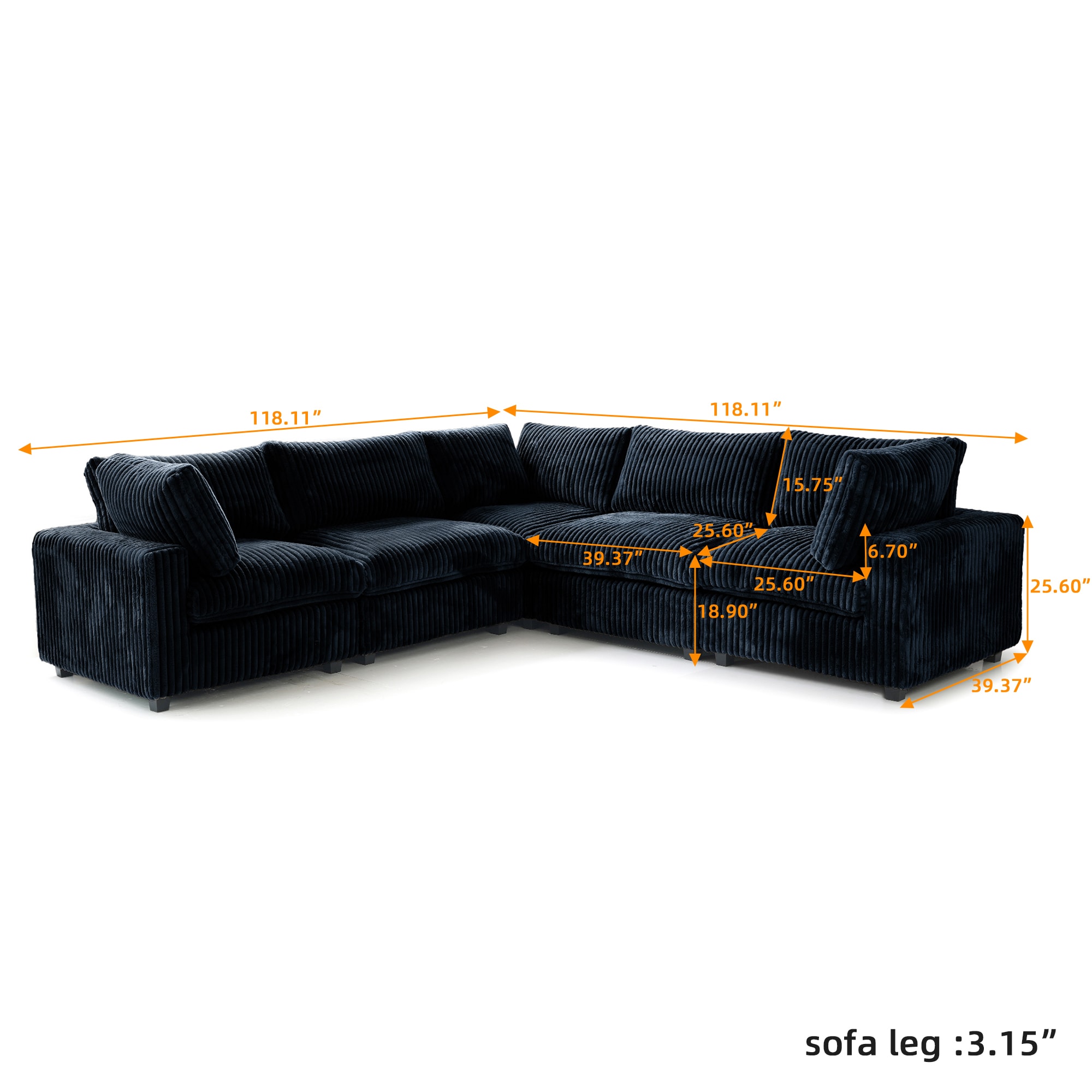 BuotiqHom DH-SF5-141BK Sofas-Loveseats - View #3