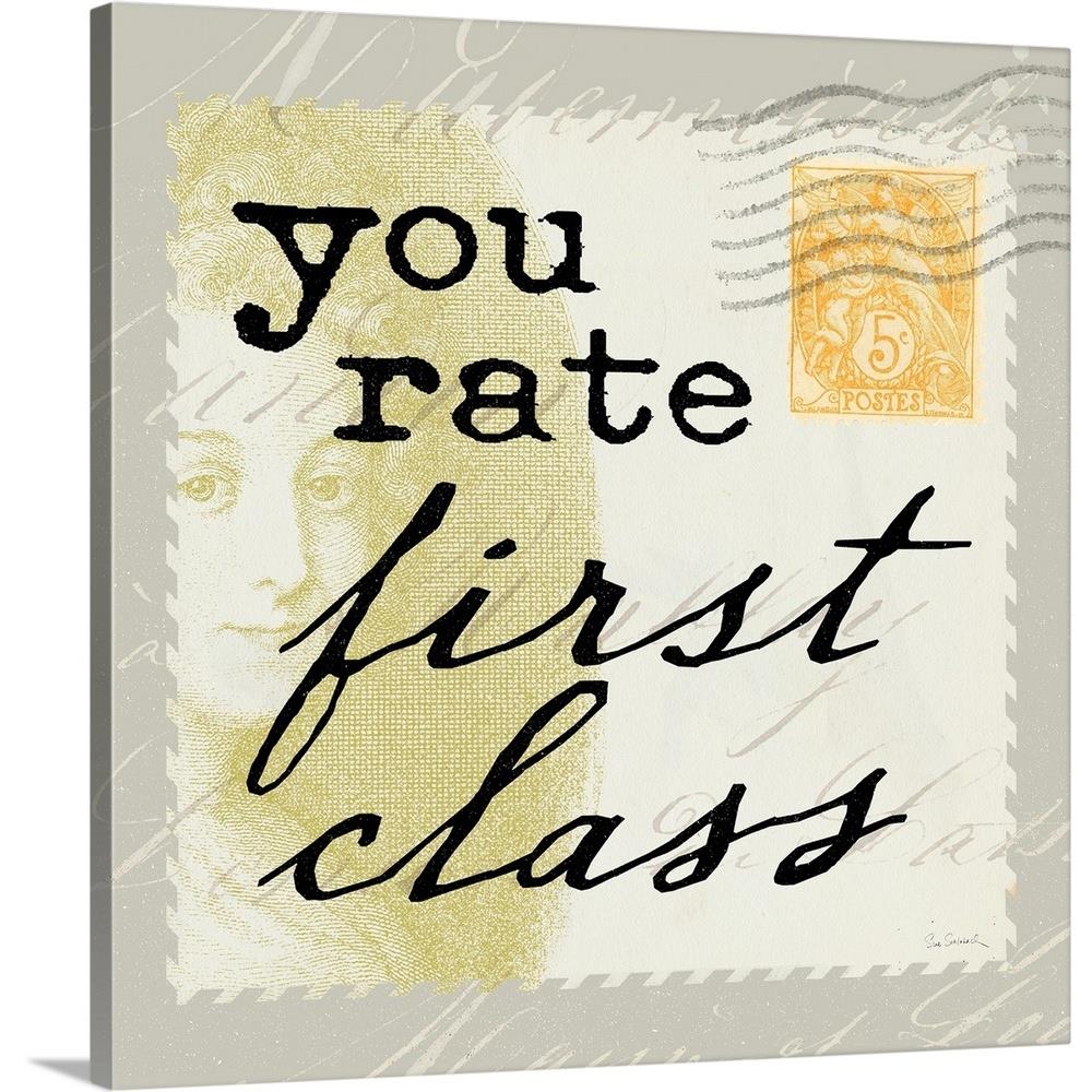 GreatBigCanvas 2218979-24-24X24 First Class by Sue Schlabach C 24-in H x 24-in W Abstract Print on Canvas
