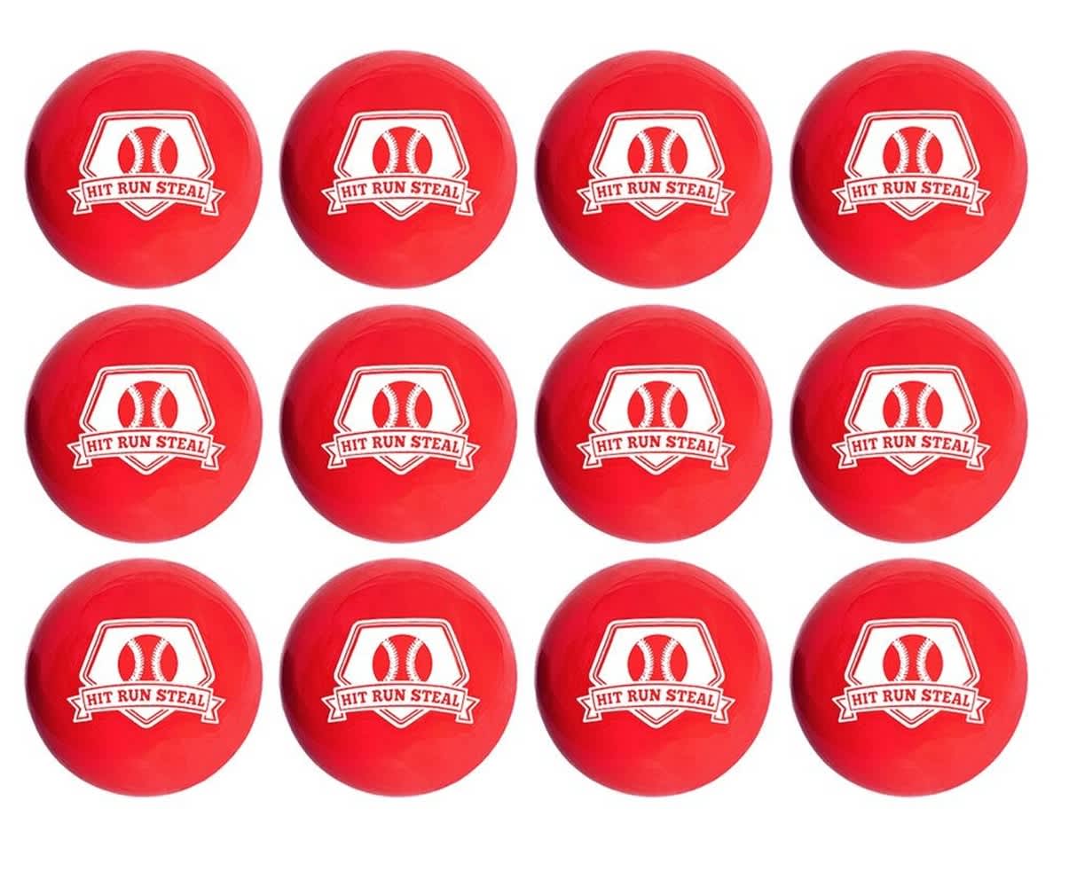 Hit Run Steal  3-inch Weighted Baseballs Hitting, Arm Strength, Throwing 12-Pack