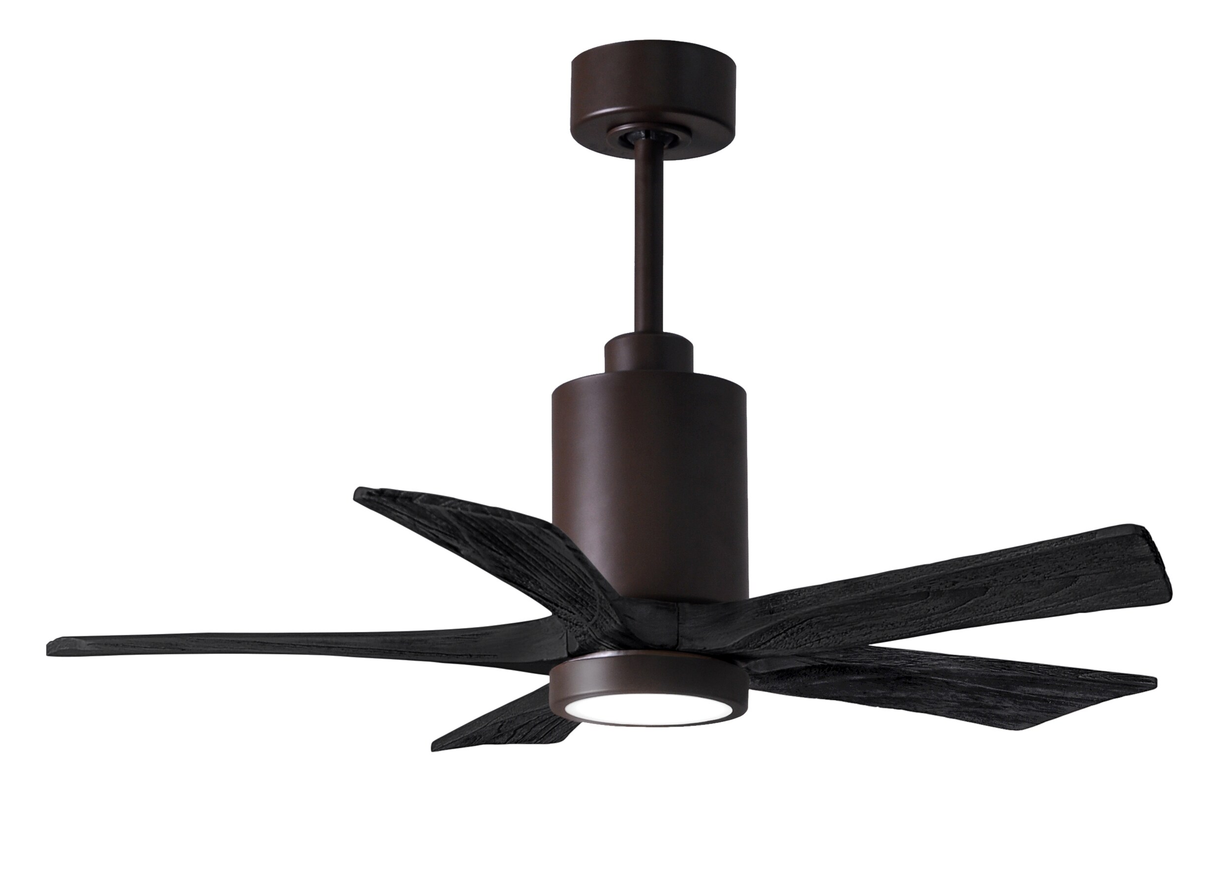 Matthews Fan Company Patricia 42-in Textured Bronze Integrated LED Indoor/Outdoor Ceiling Fan with Remote (5-Blade)