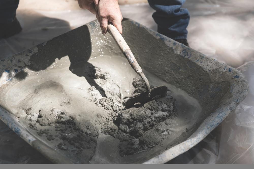 How to Make and Mix Portland Cement Stucco in a Wheelbarrow 