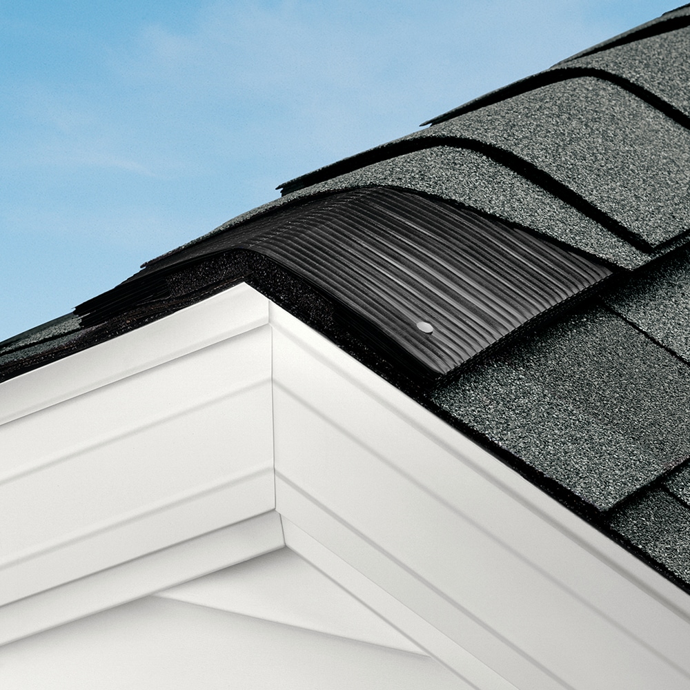 Owens Corning VentSure 11-in x 240-in Black Plastic Roll Roof Ridge ...