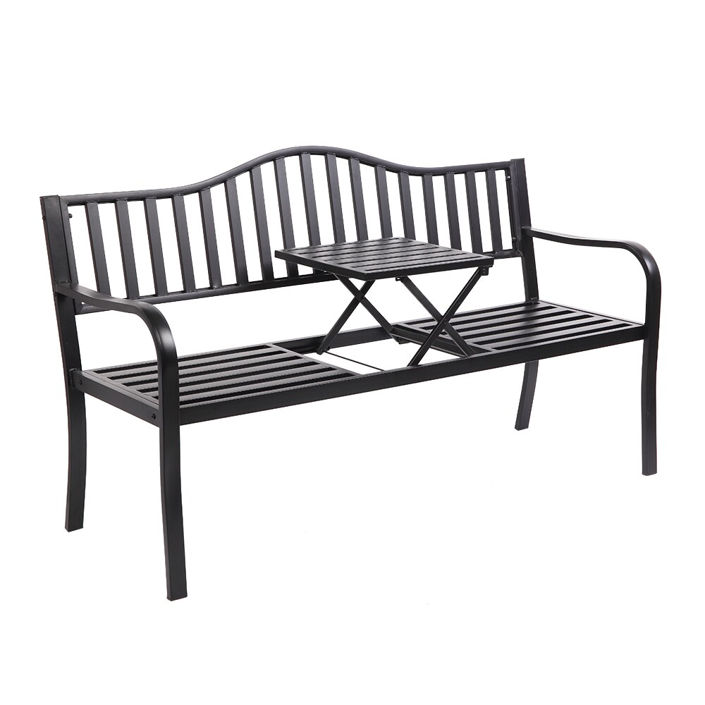 Winado 749778648112 59-in L Iron Park Bench