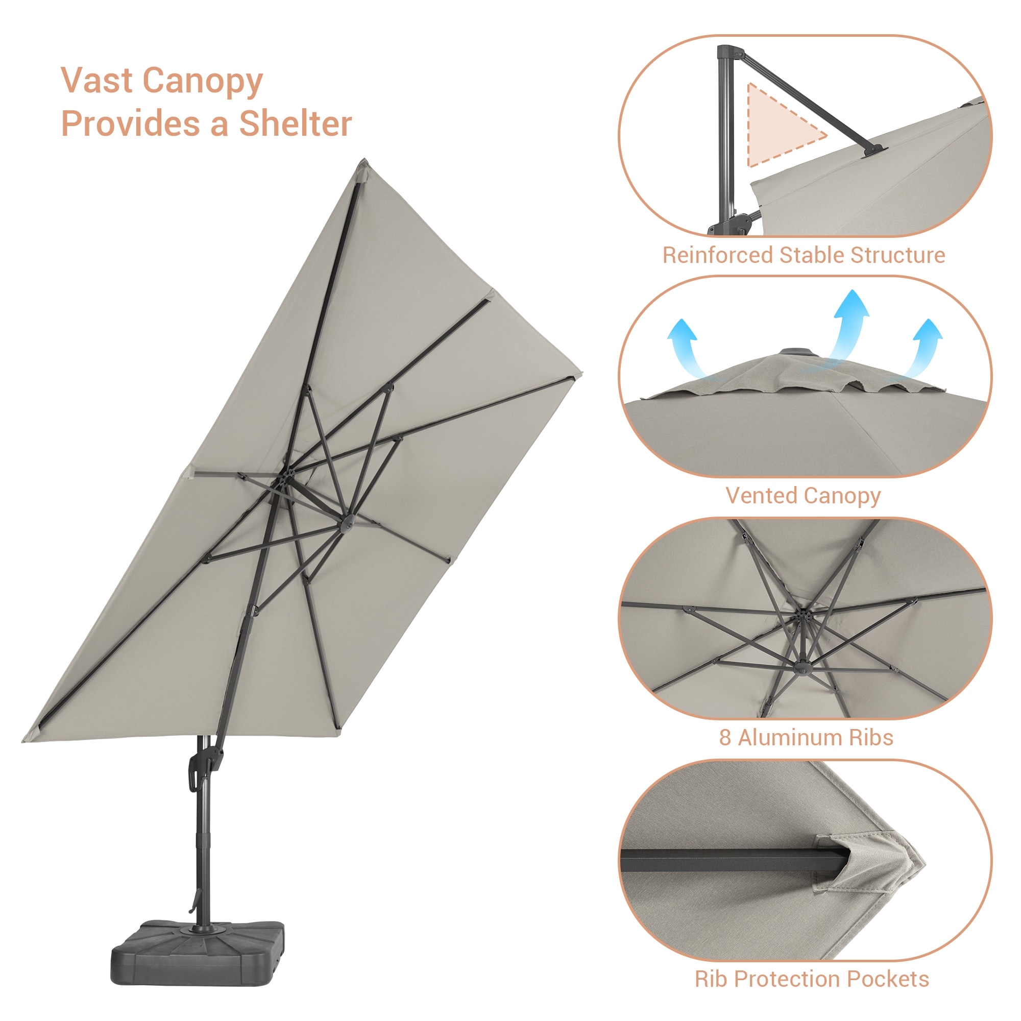 ACEGOSES LW-1010-GY Umbrellas-2 - View #3