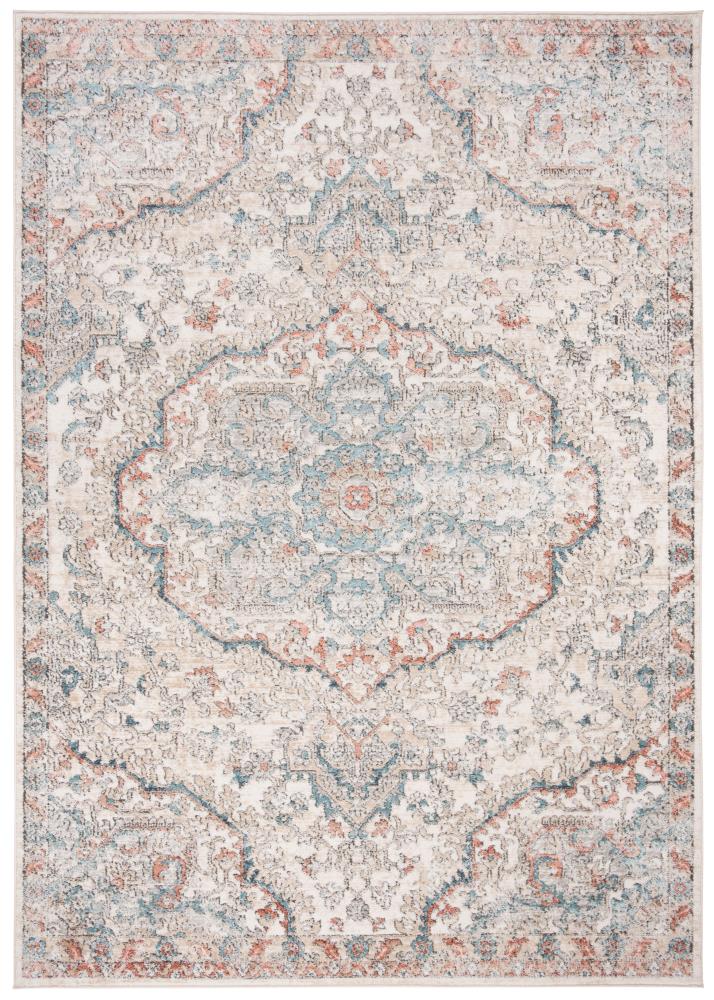 Oregon Blue and Gray Synthetic Medallion 9' x 12' Area Rug