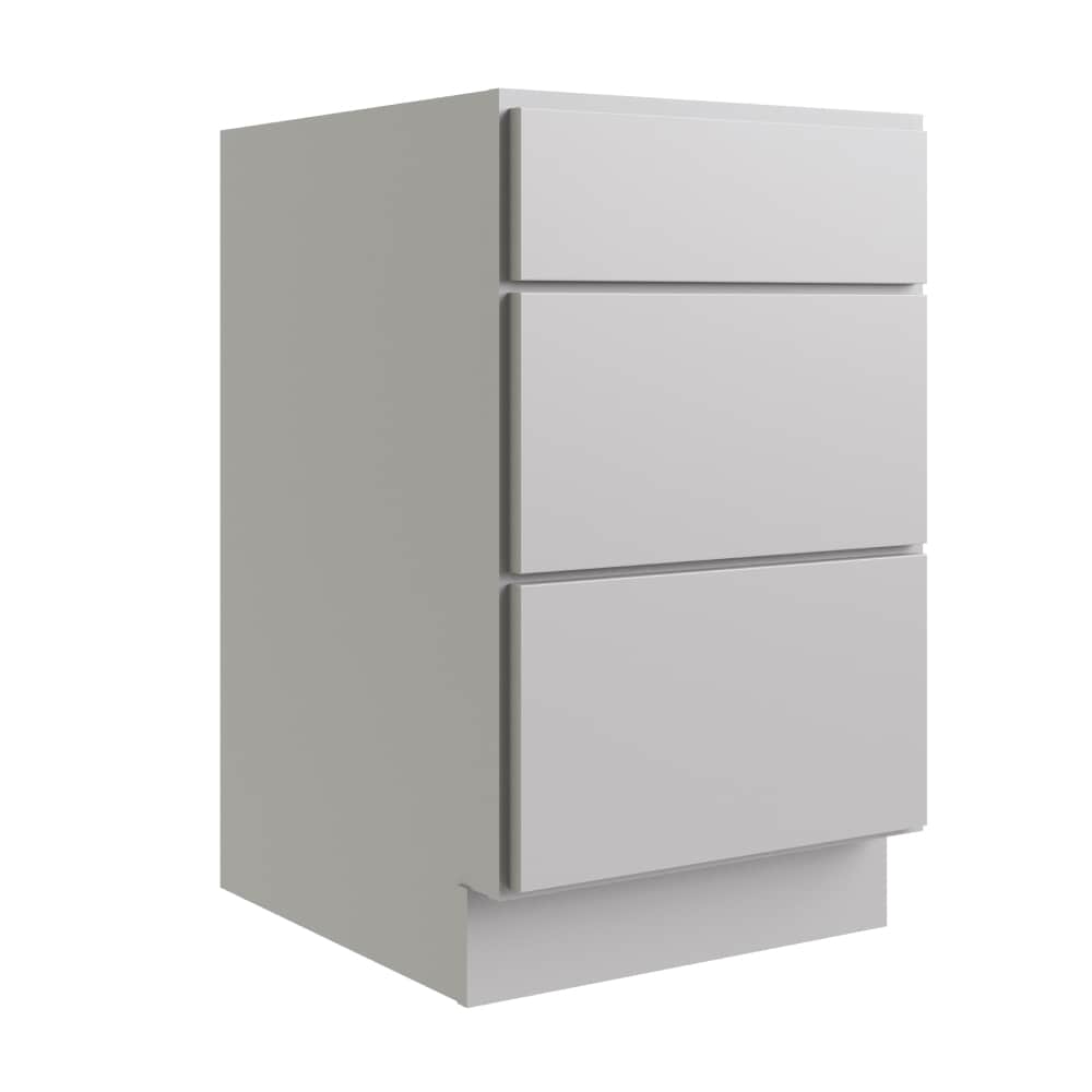 RELIABILT L03-DB24 Parkstone 24-in W x 34.5-in H x 24-in D Gray 3 -Drawers Drawer Base Fully assembled Plywood Cabinet (Flat Panel