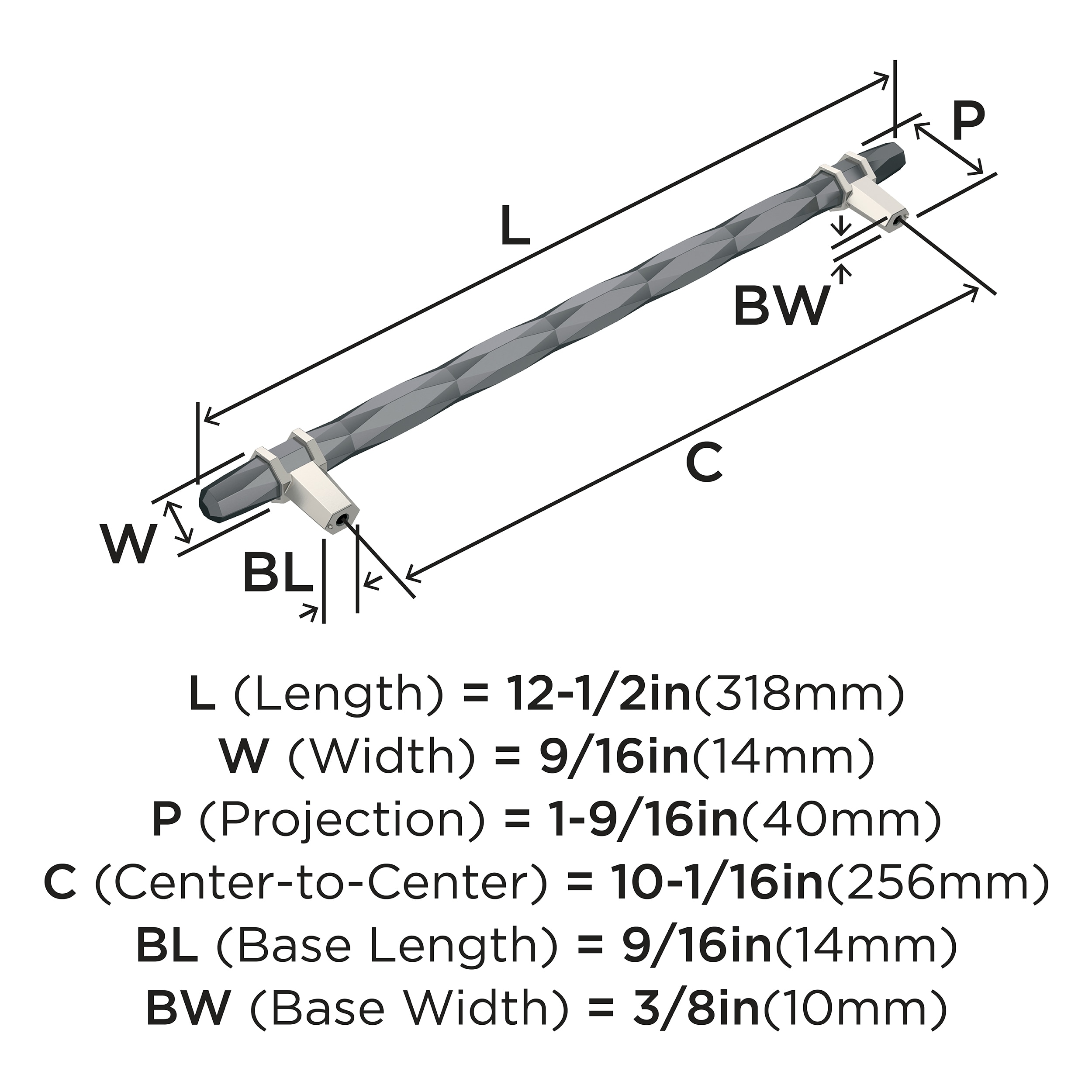 Amerock BP36664BCR26 Cabinet-Pulls - View #4