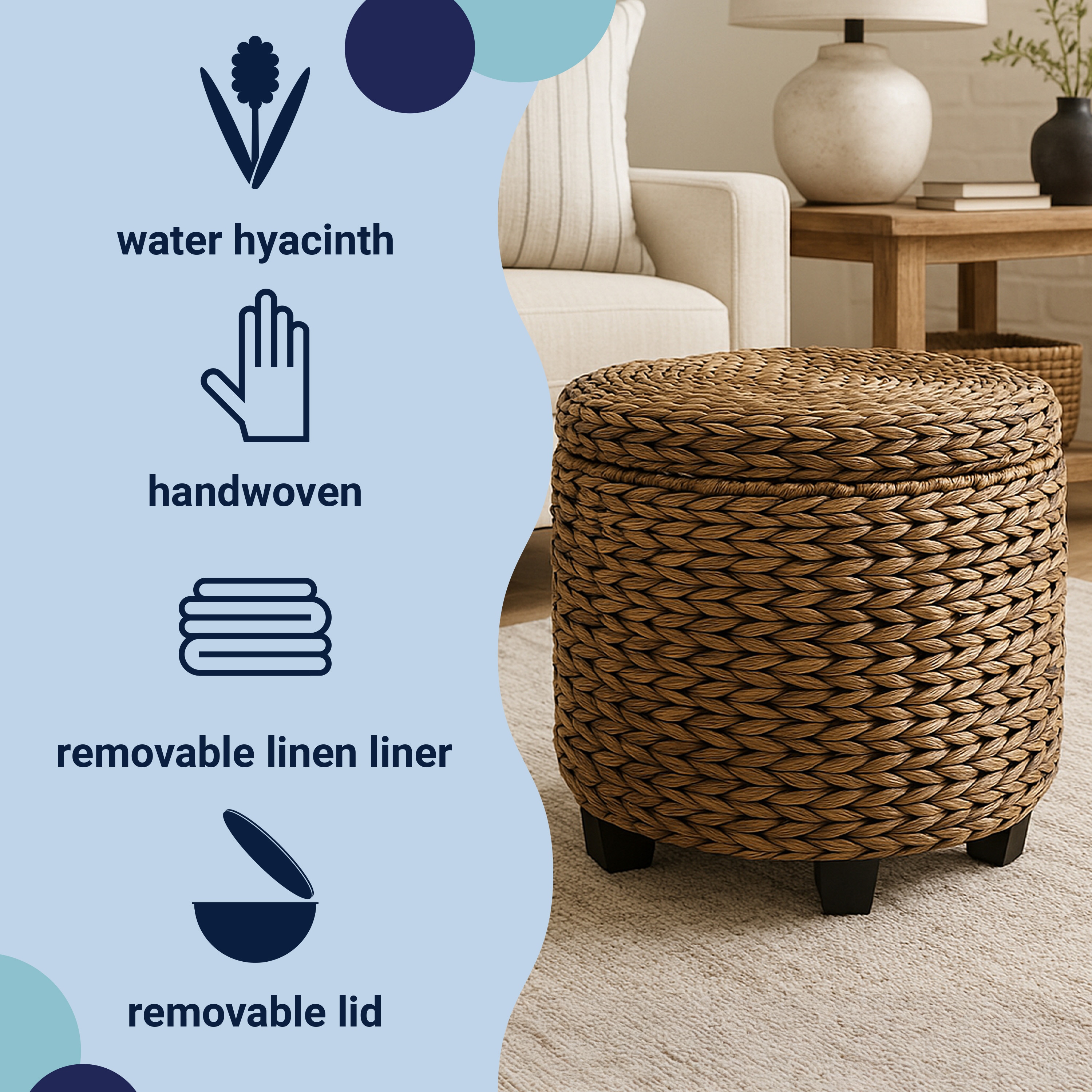 happimess SSL1002B Indoor-Ottomans - View #3