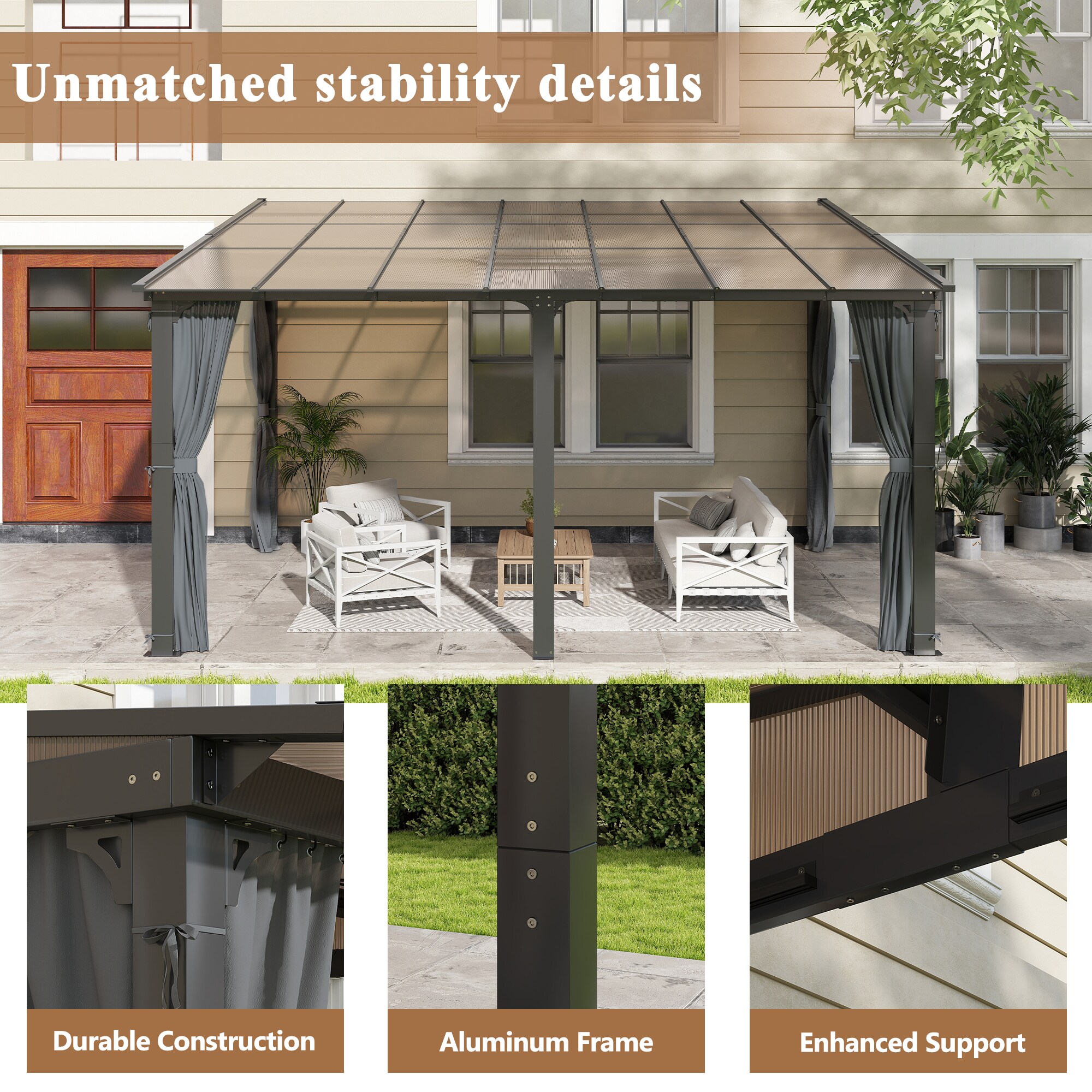 Coveronics LW-WM24G058A Wood-Resin-Gazebos - View #9