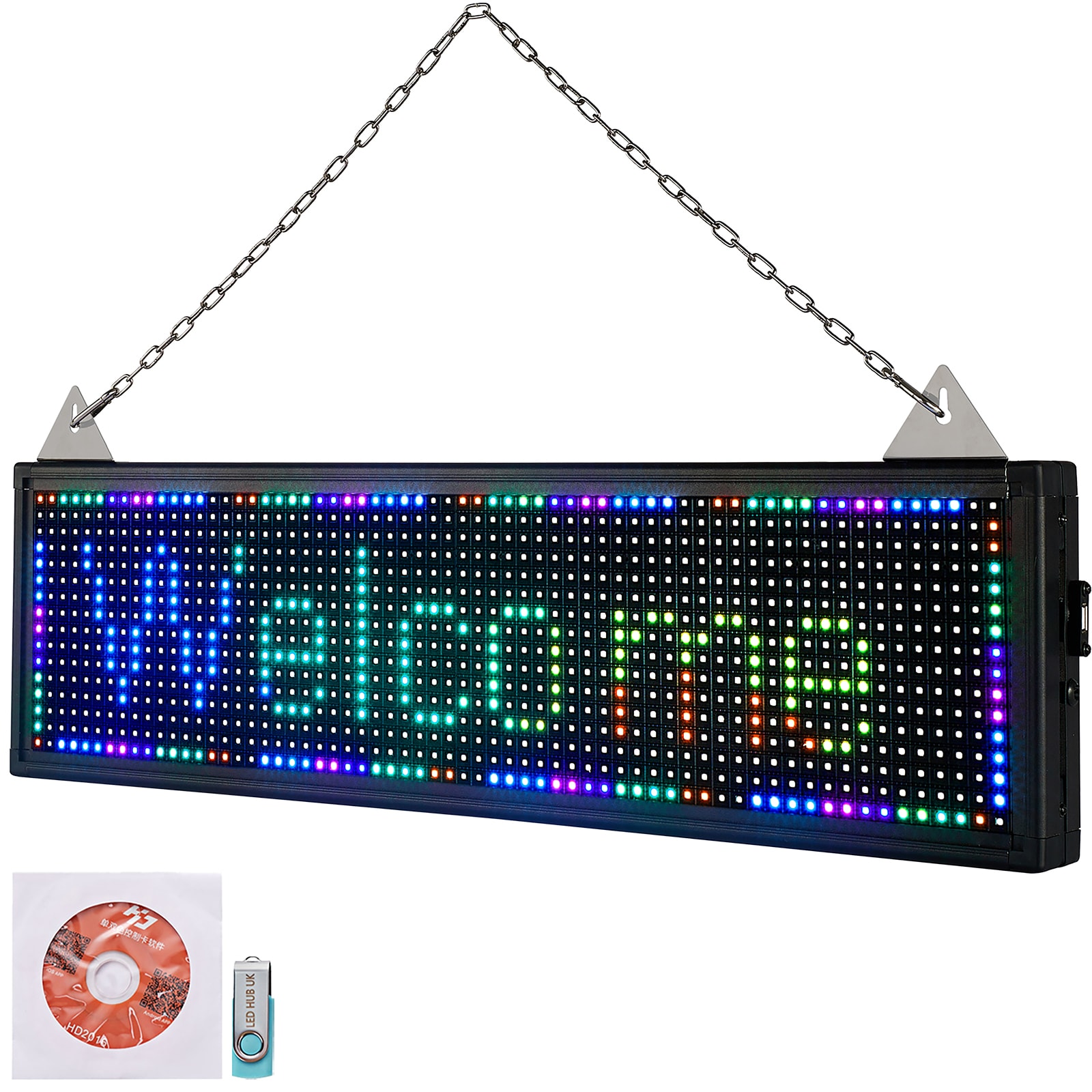 VEVOR 27 x 7.9-IN LED Neon Signs P10 7.9-in Multi-function LED Message ...