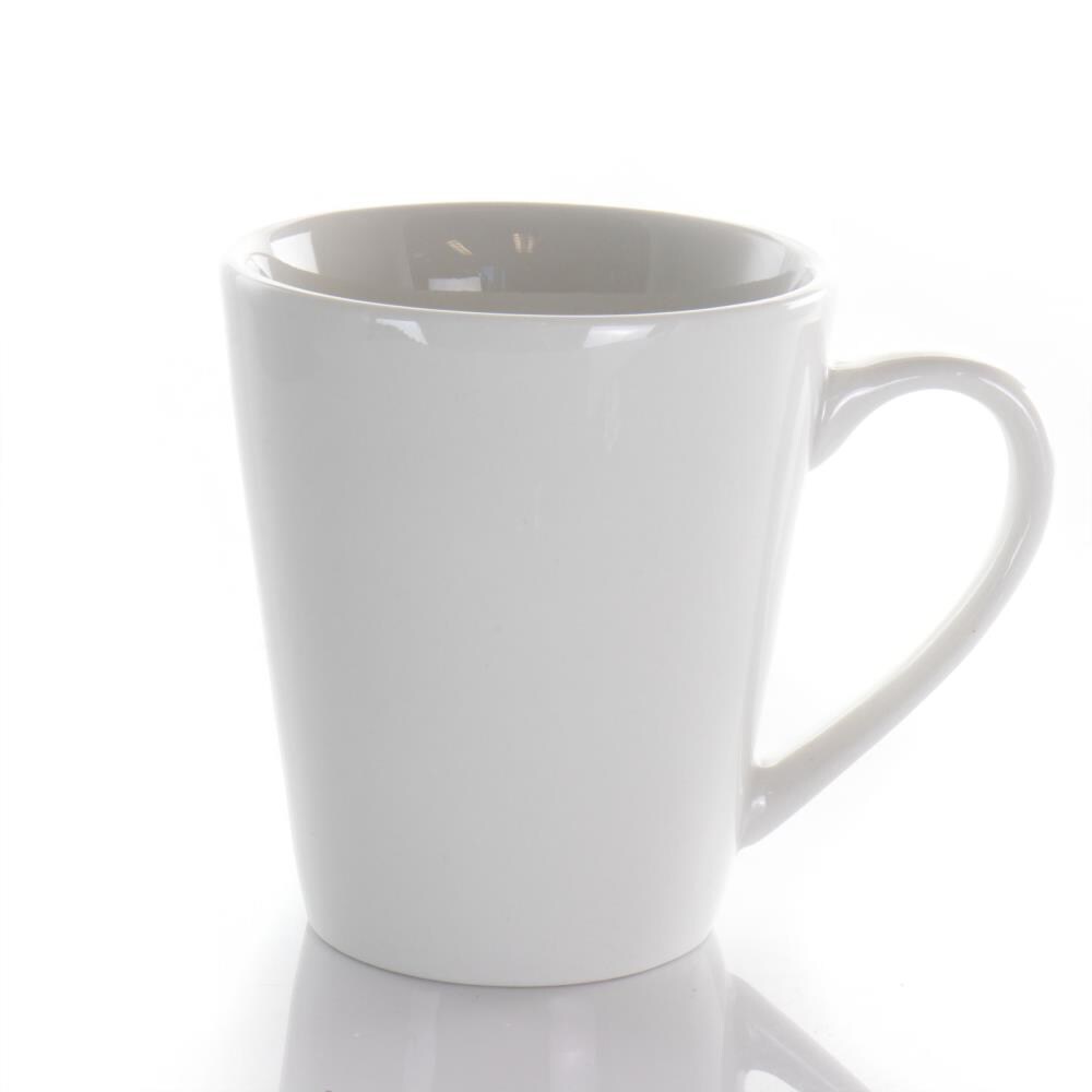 8oz 12pk Porcelain Madeline Mug Set White - Elama : Target