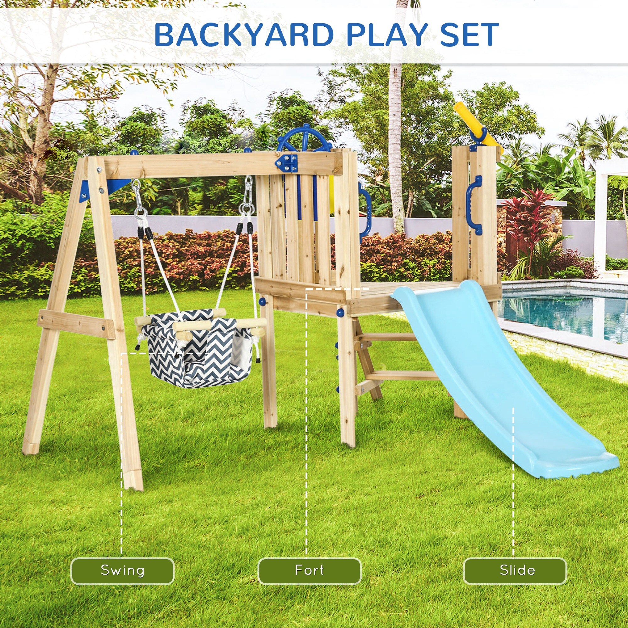 Outsunny 331-037V00ND Wood-Playset-Kits - View #9