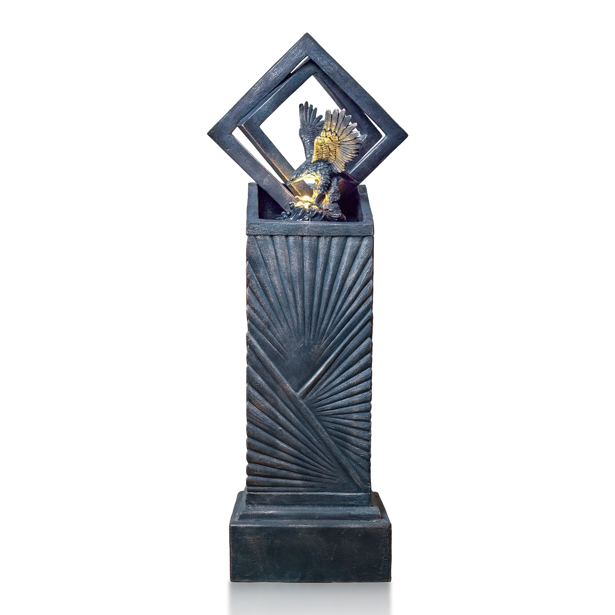 Vbal LSFF56 46.06-in H Resin Electric Powered Outdoor Fountain Statue Pump Included