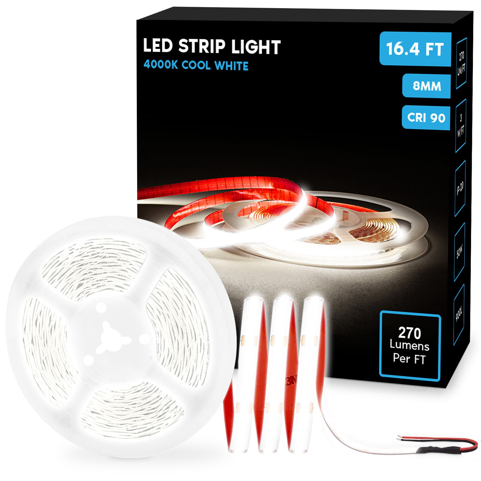 Luxrite LR45103-1PK 1-Light Cool White LED Strip Light
