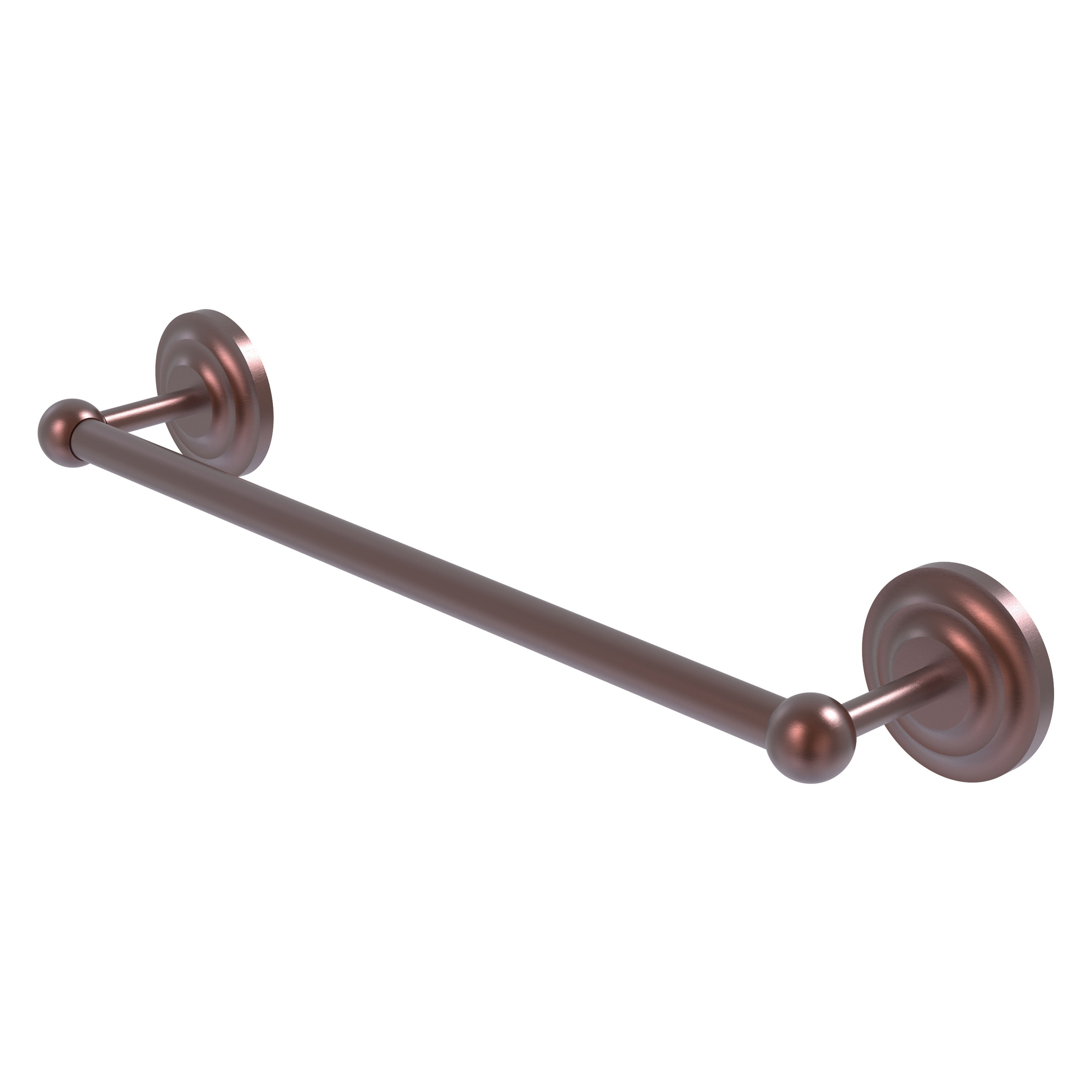Allied Brass PQN-41/18-CA Prestige Que New 18-in Antique Copper Wall mount Single Towel Bar