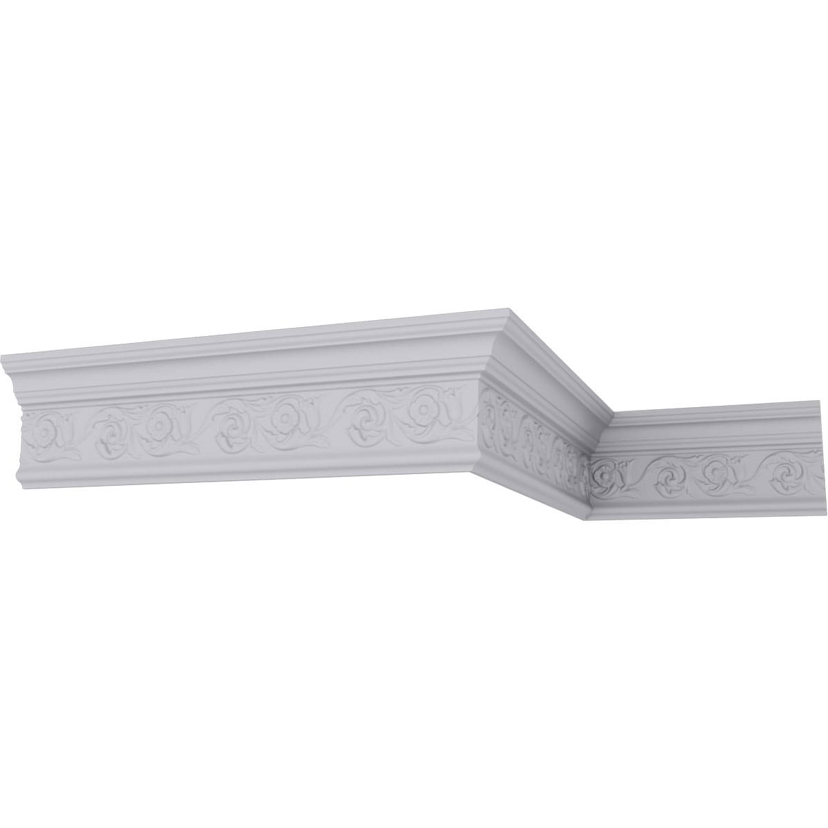 Ekena Millwork MLD05X02X06FL 2-1/4-in T x 6-in W x 7-ft 10-1/2-in L Primed Urethane Crown Moulding