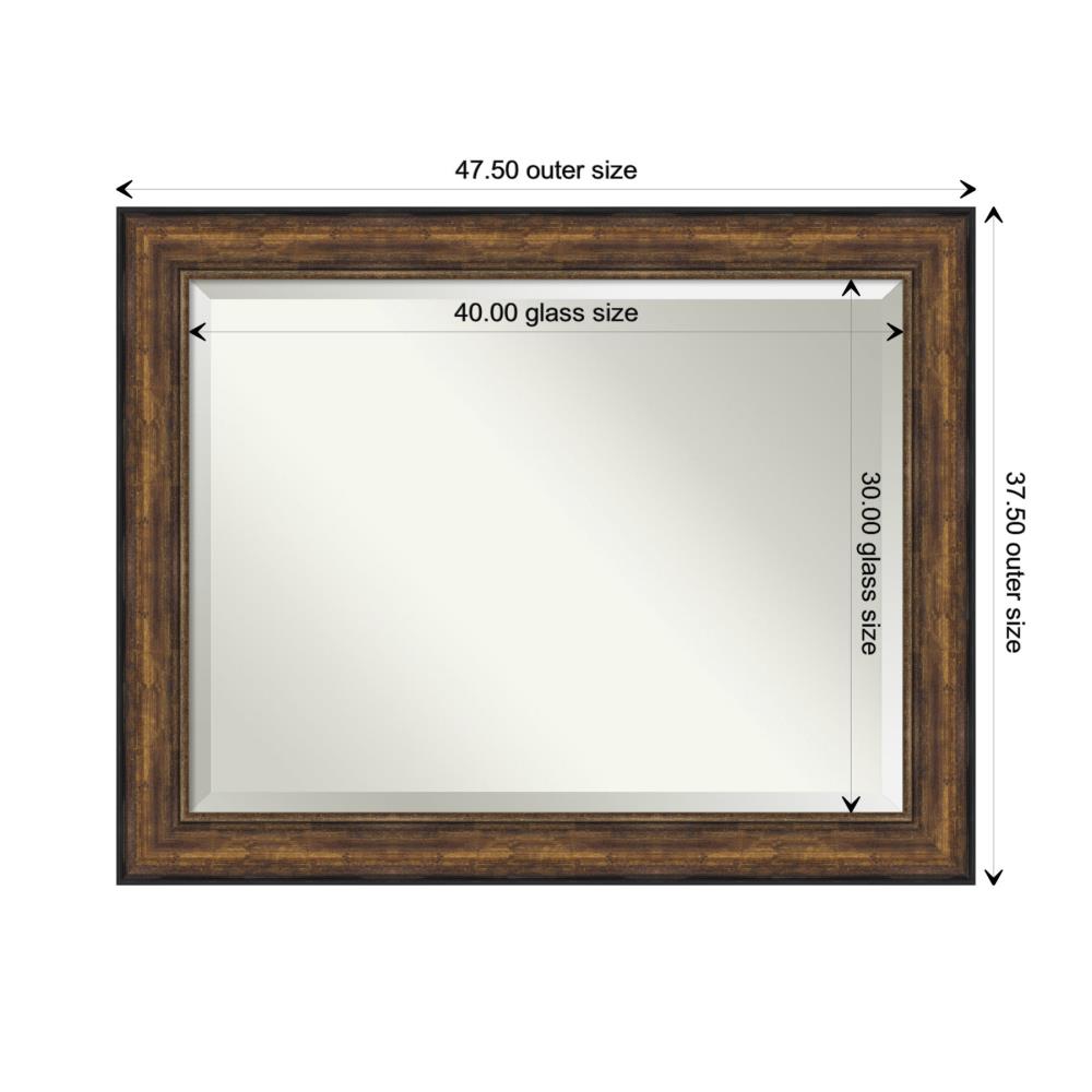 Amanti Art Ballroom Bronze Frame Collection 47.5-in Bronze Rectangular ...