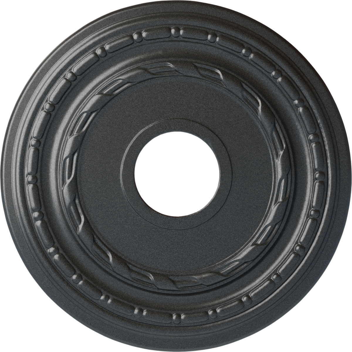 Ekena Millwork CM15DUPES Dublin 15.375-in W x 15.375-in L Painted Pewter Polyurethane Whole Ceiling Medallion