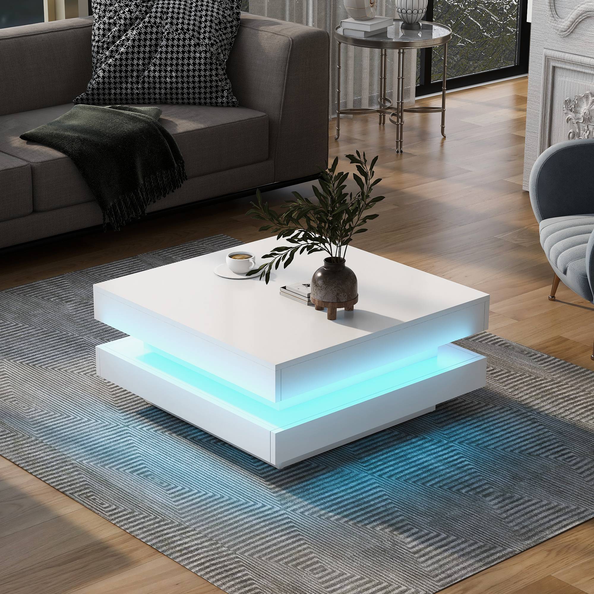 Yiekholo LL-965AAK White Particleboard Casual Coffee Table