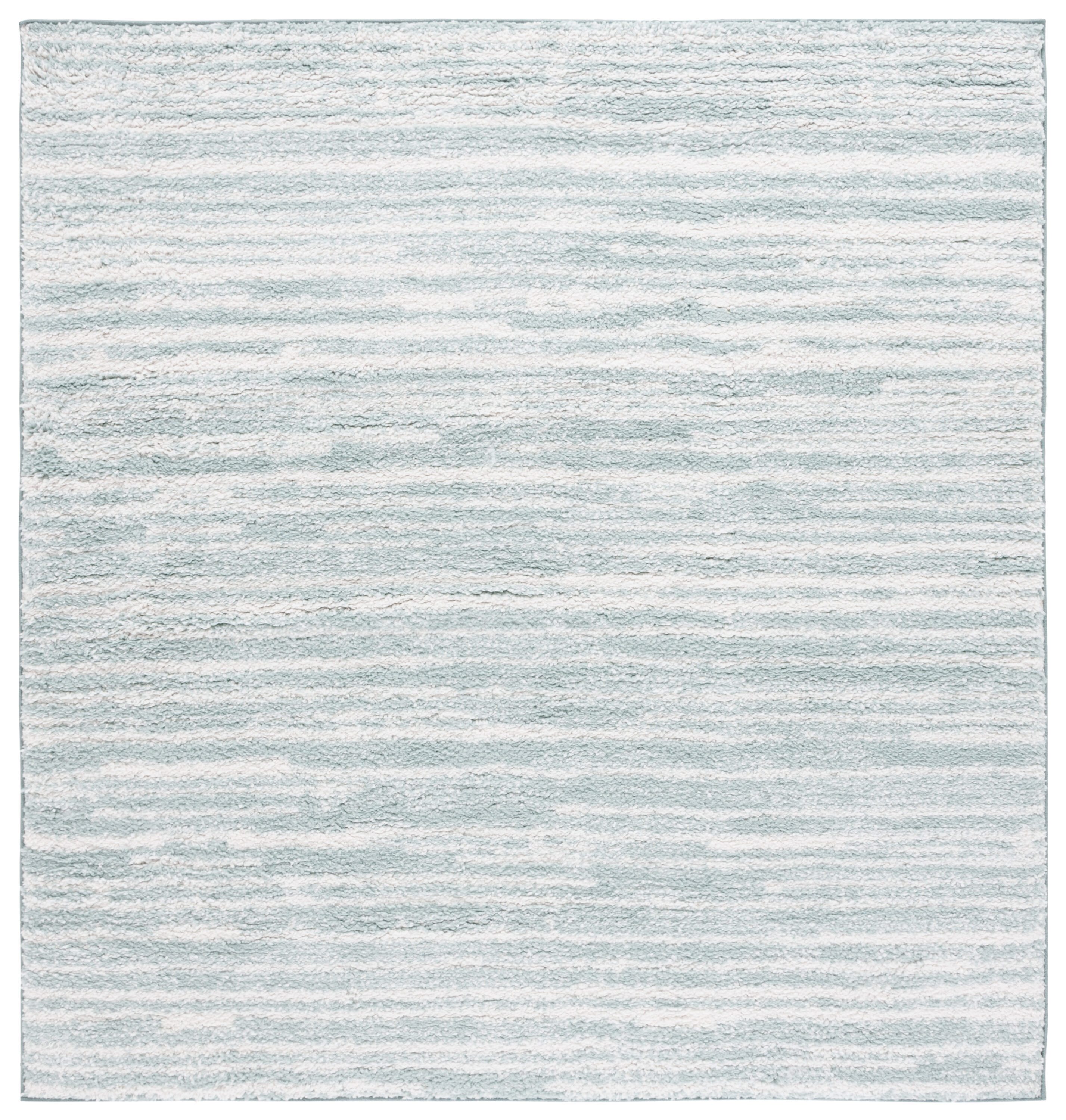 Rumi Shag 110J Aqua/Ivory 7 X 7 Area Rug