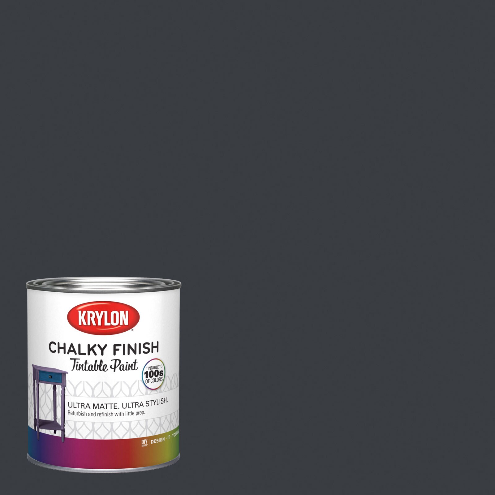 Krylon 4010-1-1693212 Water-based Chimney Smoke 4010-1 Chalky Paint (1-quart)