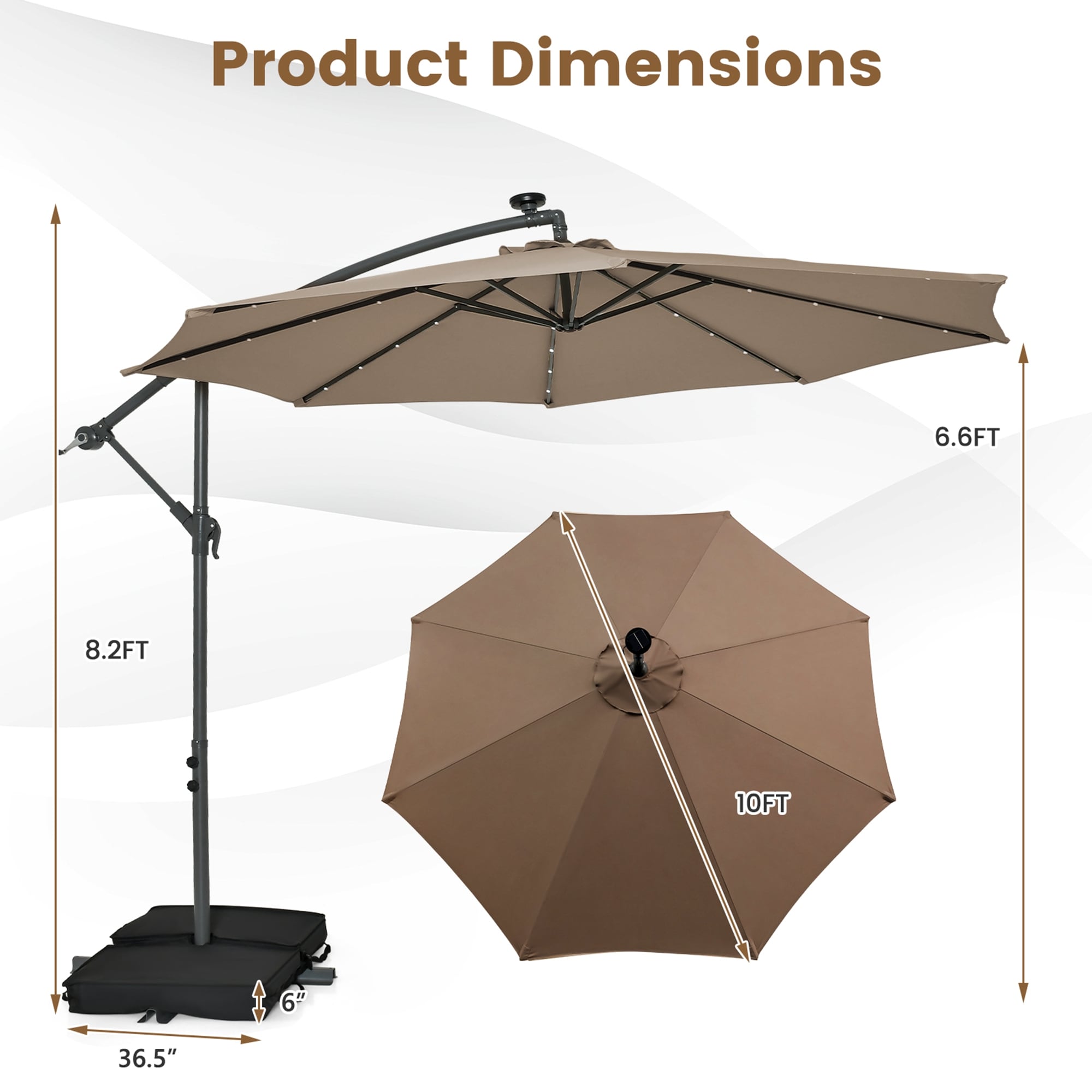 Costway NP11133CF Umbrellas-2 - View #2