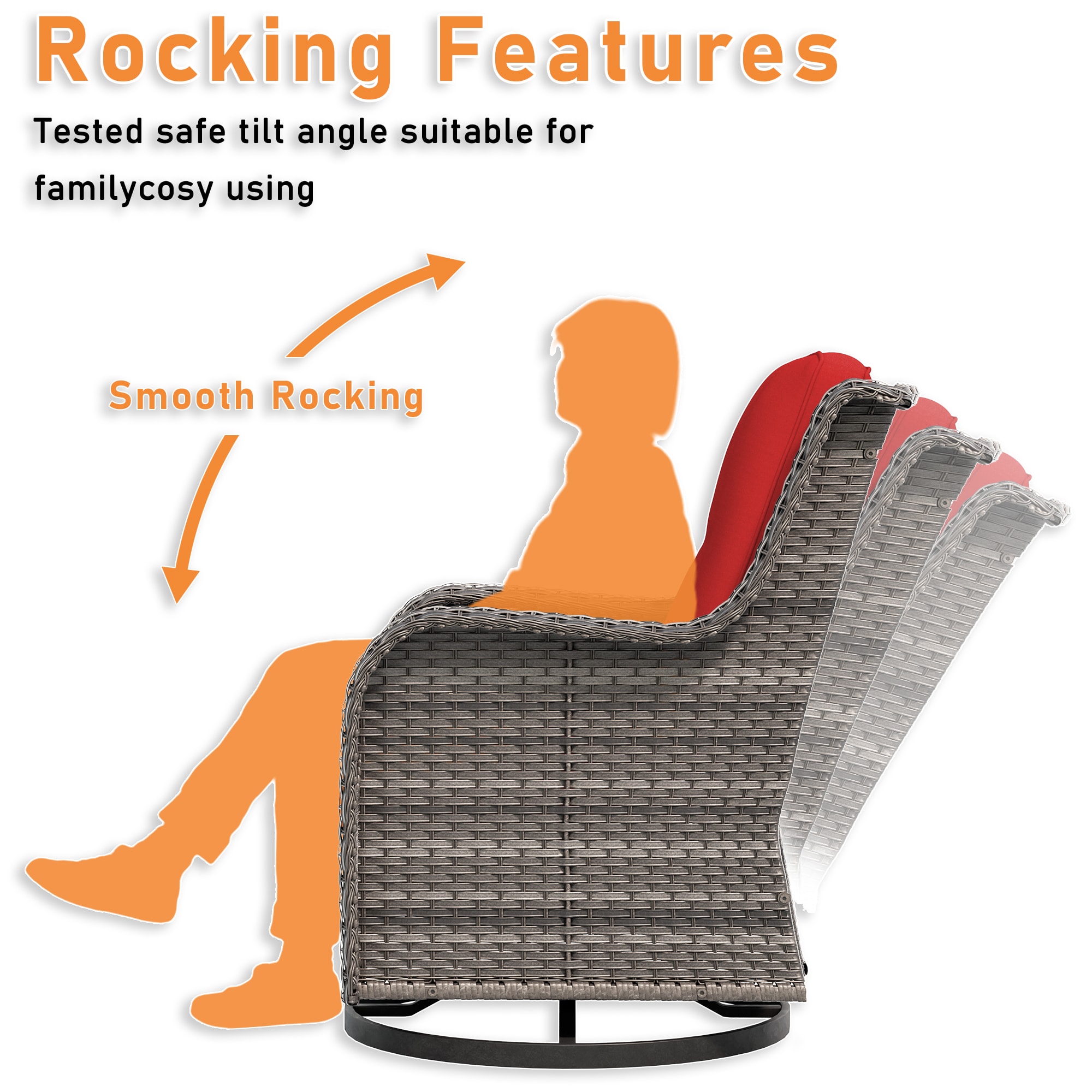 Gardenbee HGL-M81-RED Patio-Chairs - View #6