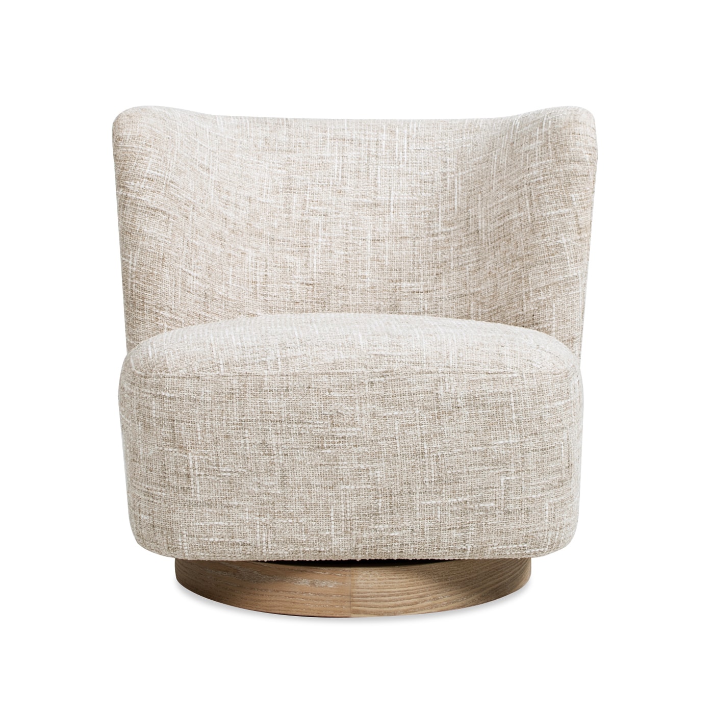Jennifer Taylor Home LMOT-82007 Miranda Modern Natural Gray Chenille Swivel Accent Chair