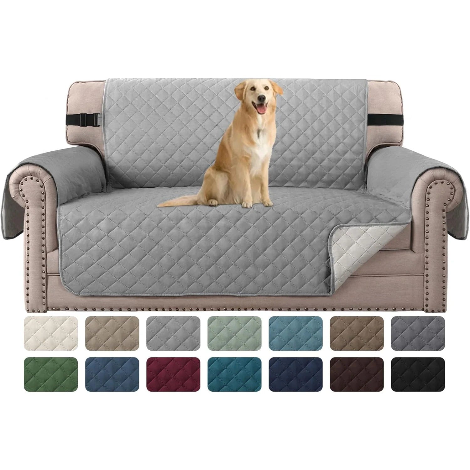 H.Versailtex SFD86132BURGUNDYTAN slipcovers - View #4