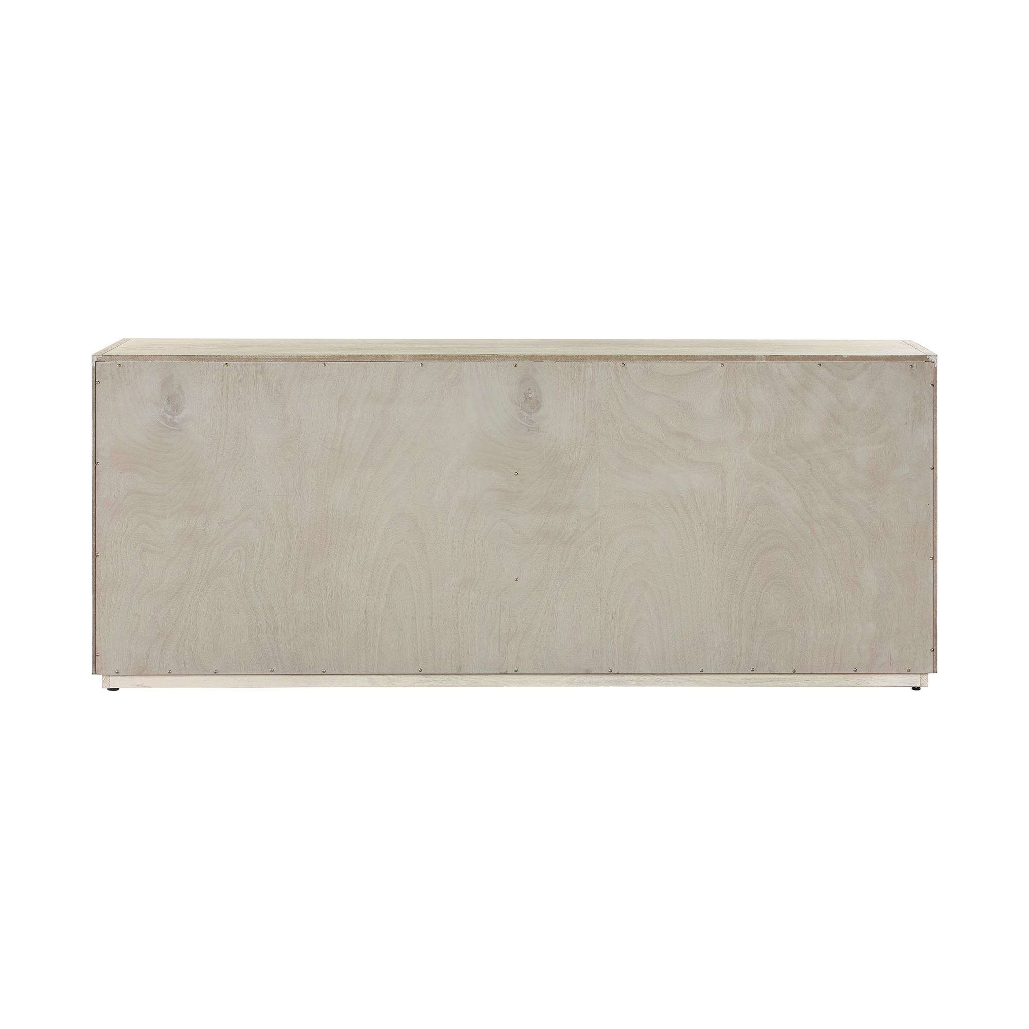 Abbey Silver Grey Oak 4-Door Sideboard with Stainless Steel Handles