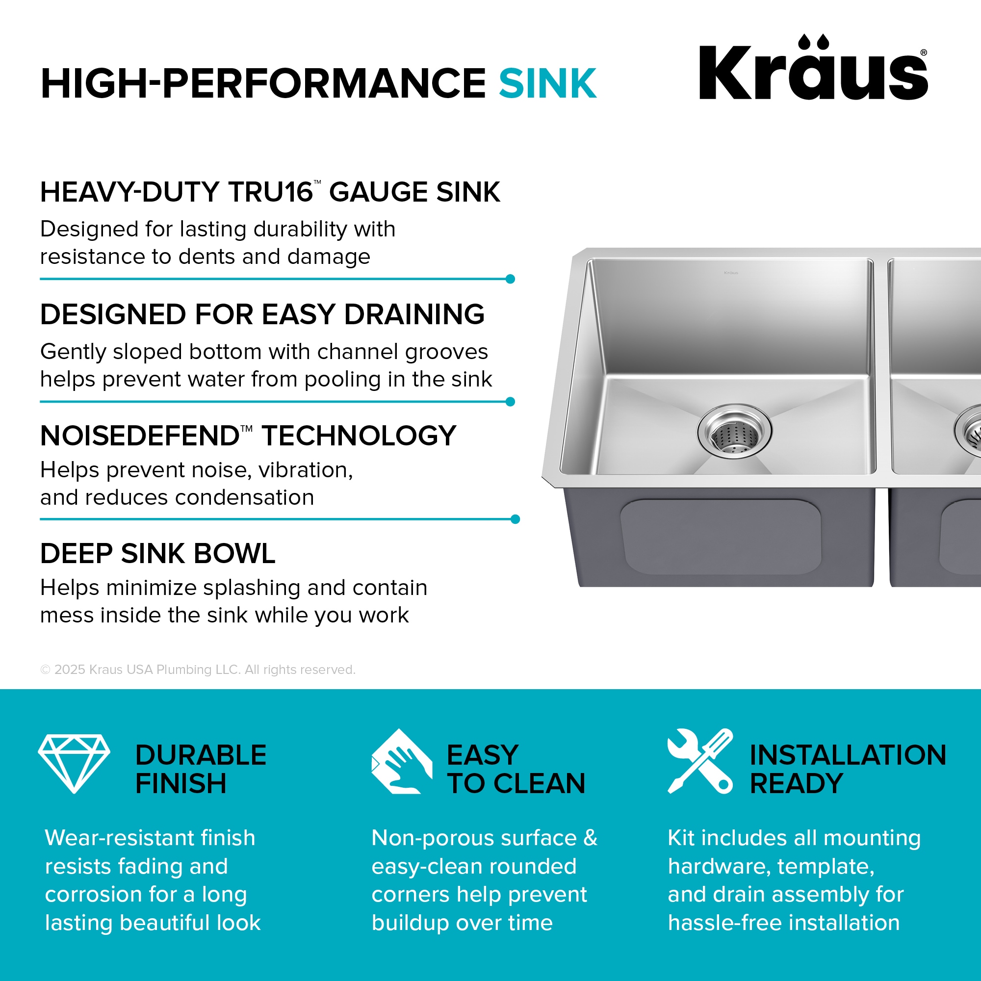 Kraus KHU103-33 Kitchen-Sinks - View #12