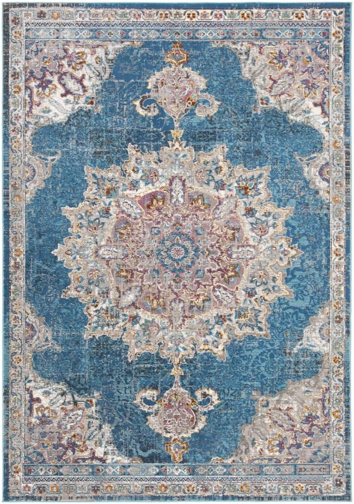 Safavieh ARA103N-5 Aria Arbel 5 x 8 (ft) Loomed Polypropylene Navy/Ivory Rectangular Indoor Distressed/Overdyed Vintage Area rug