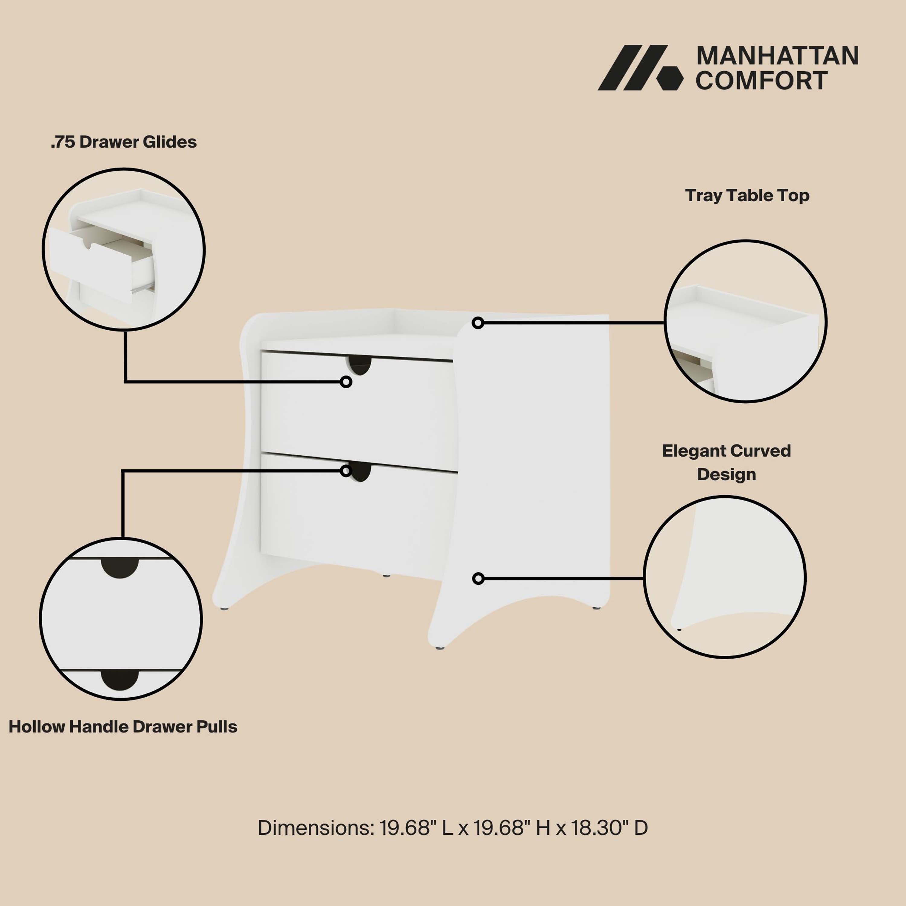 Manhattan Comfort 2-181GMC1 nightstands - View #4