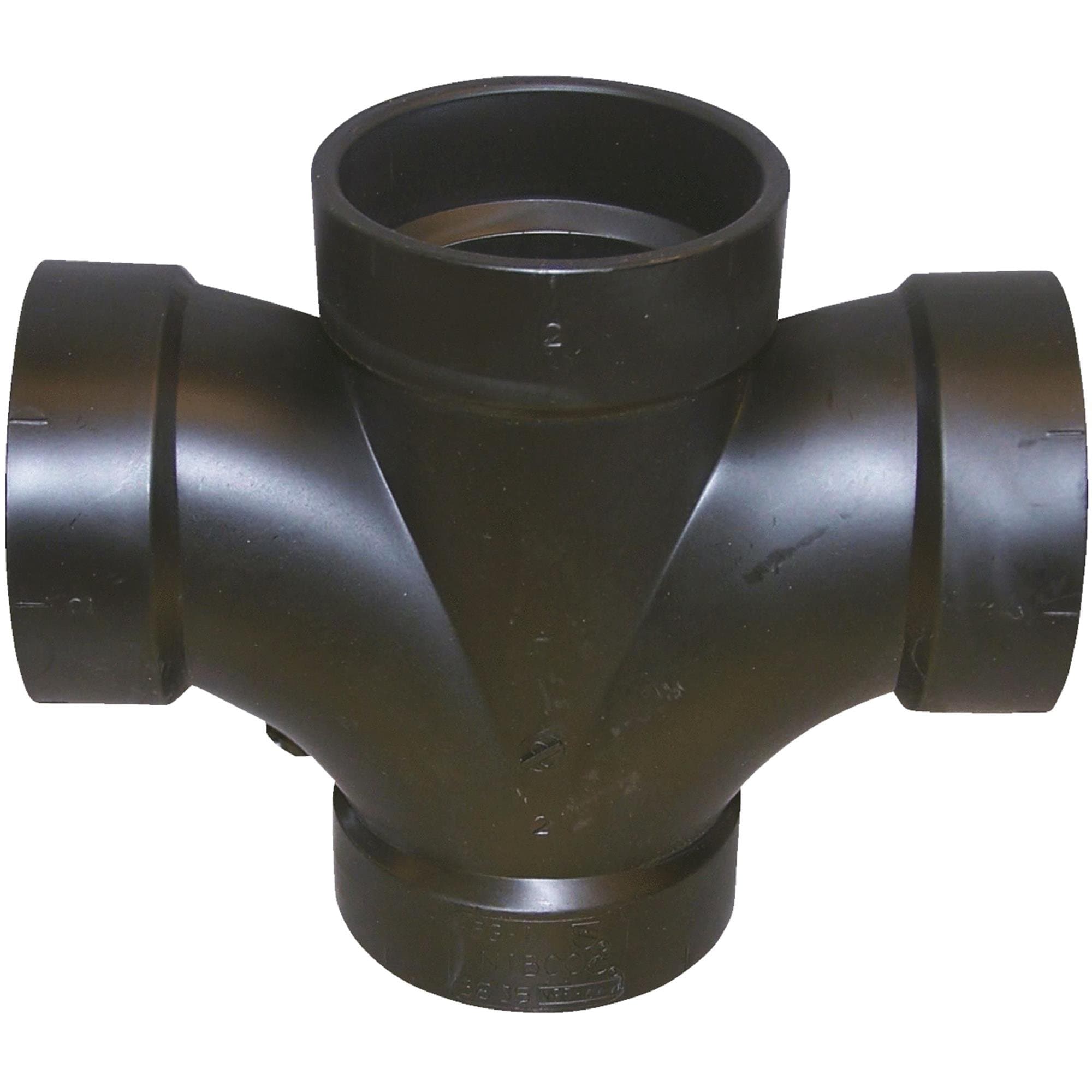 Genova  83520 Double Sanitary Tee 2 in. ABS Schedule 40 DWV