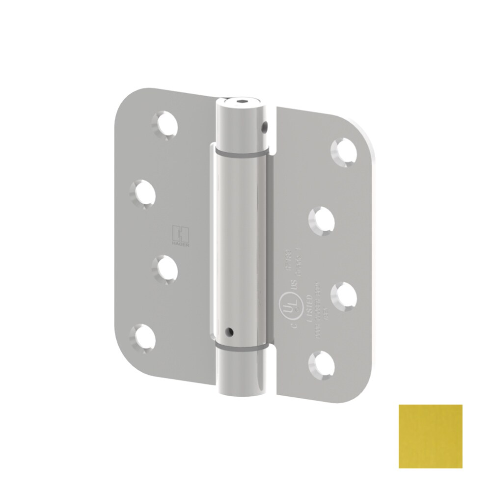 Hager 1752 4X4 3 4-in H x 5/8-in Radius Bright Brass Mortise Interior Door Hinge