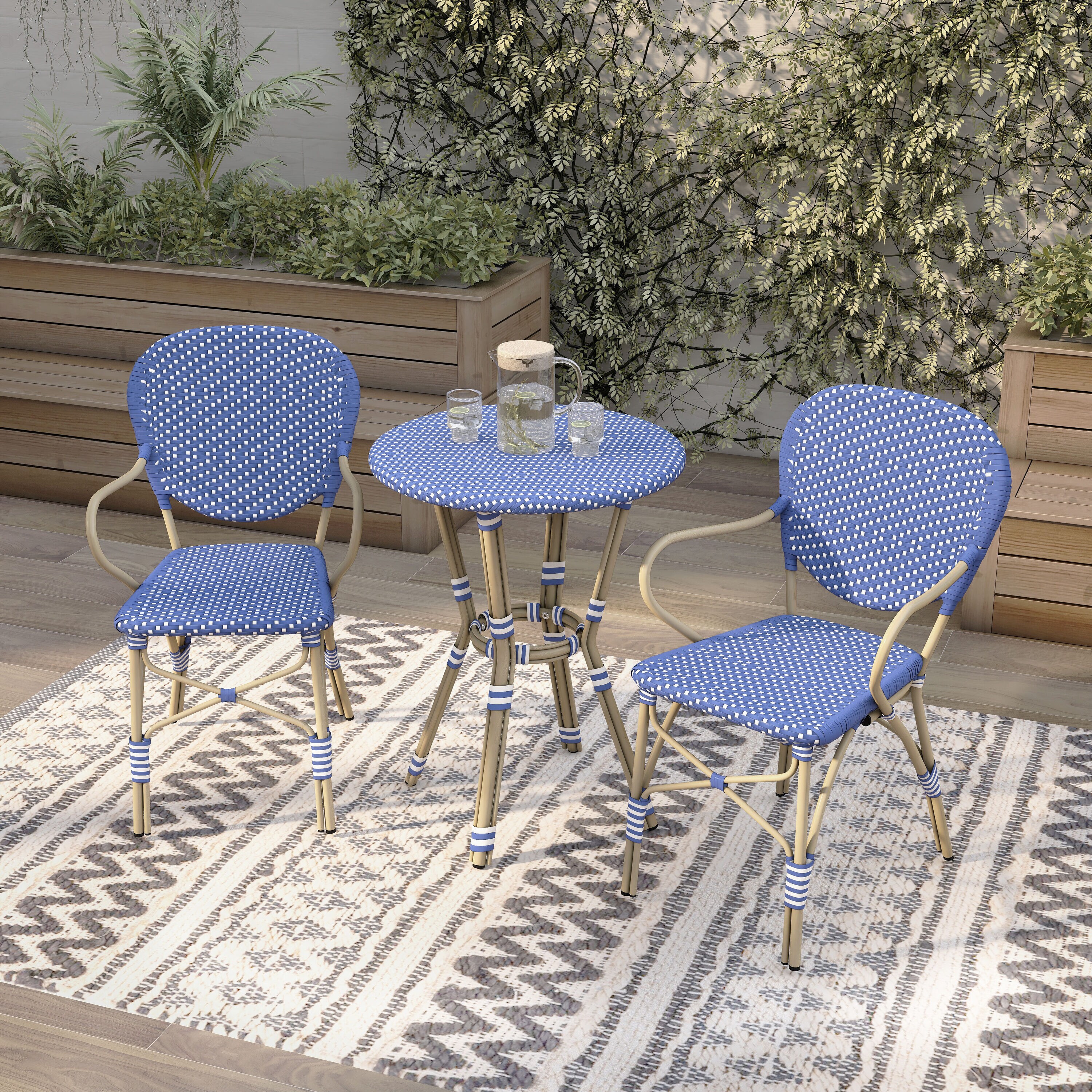 Furniture of America IDF-OT1849BL3PK Patio-Dining-Sets - View #2