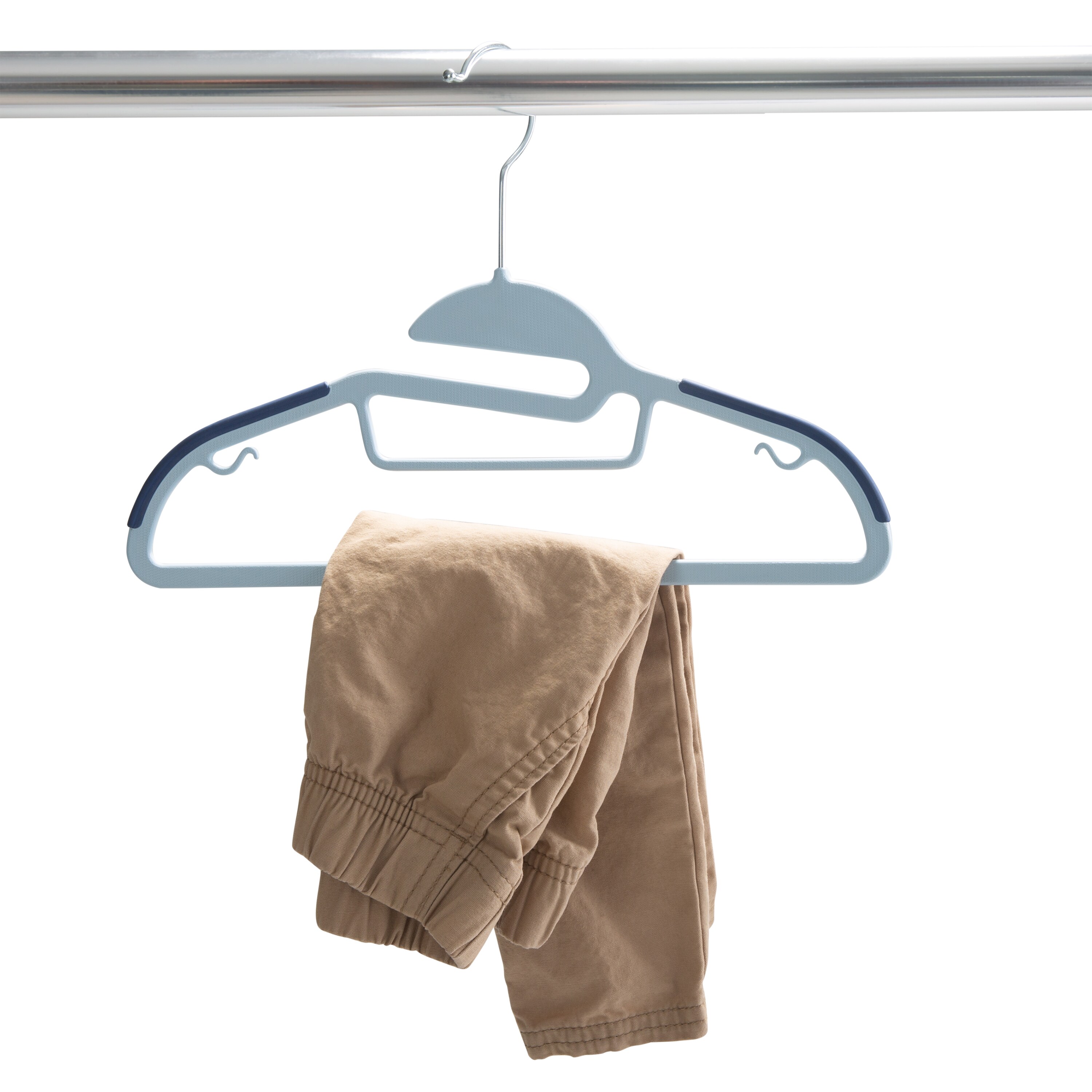 Simplify 12-Pack Velvet Non-slip Grip Clothing Hanger (Blue) in the Hangers  department at